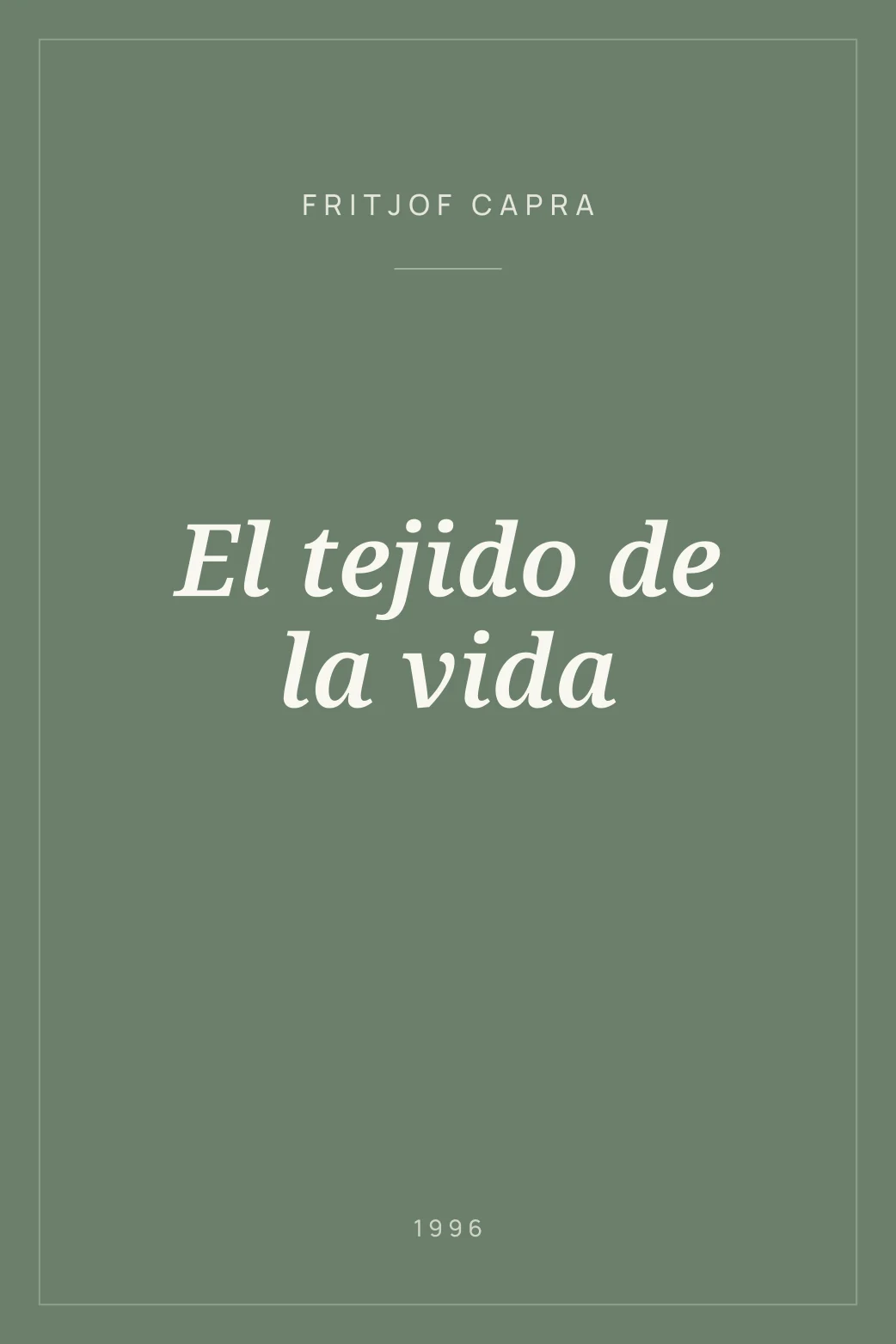 Portada de El tejido de la vida