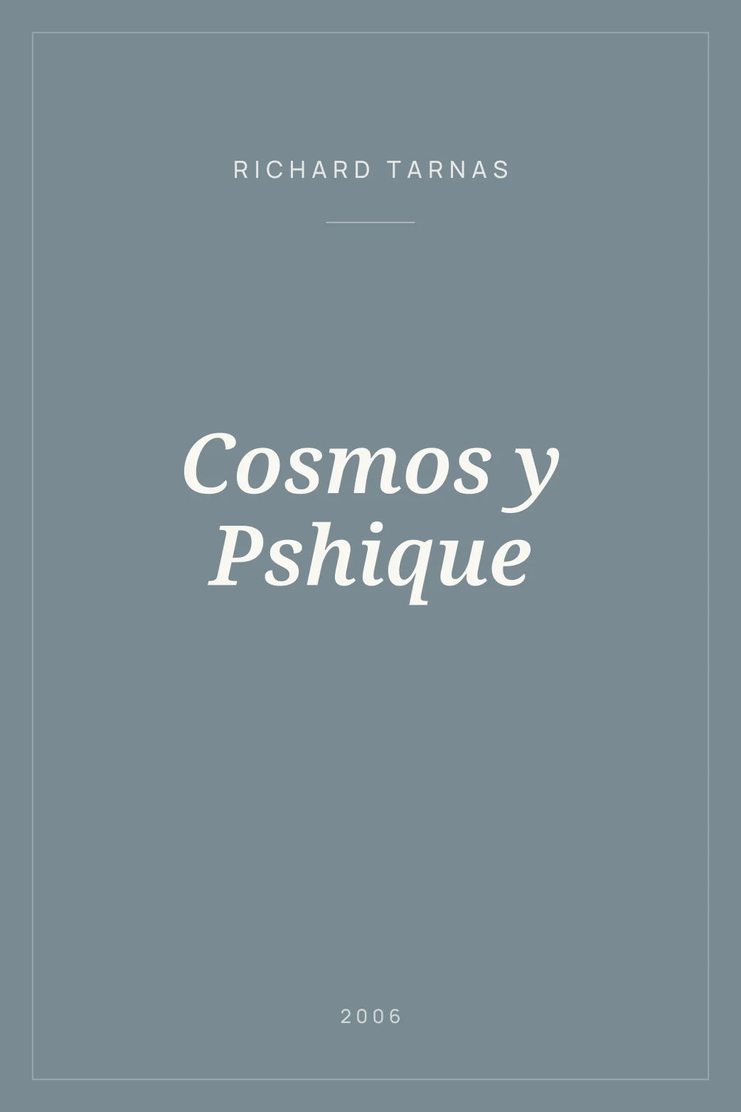 Portada de Cosmos y Pshique
