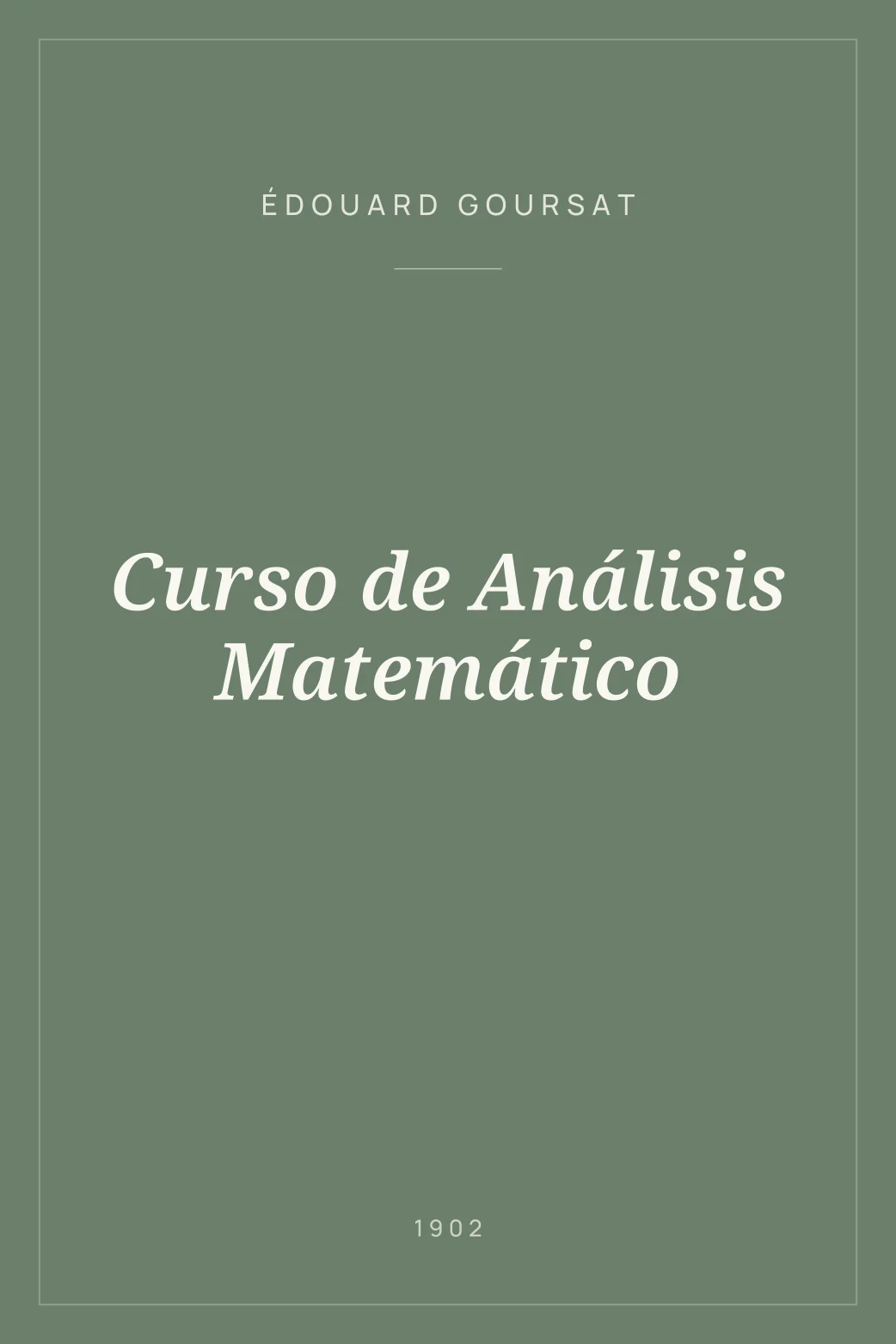 Portada de Curso de Análisis Matemático