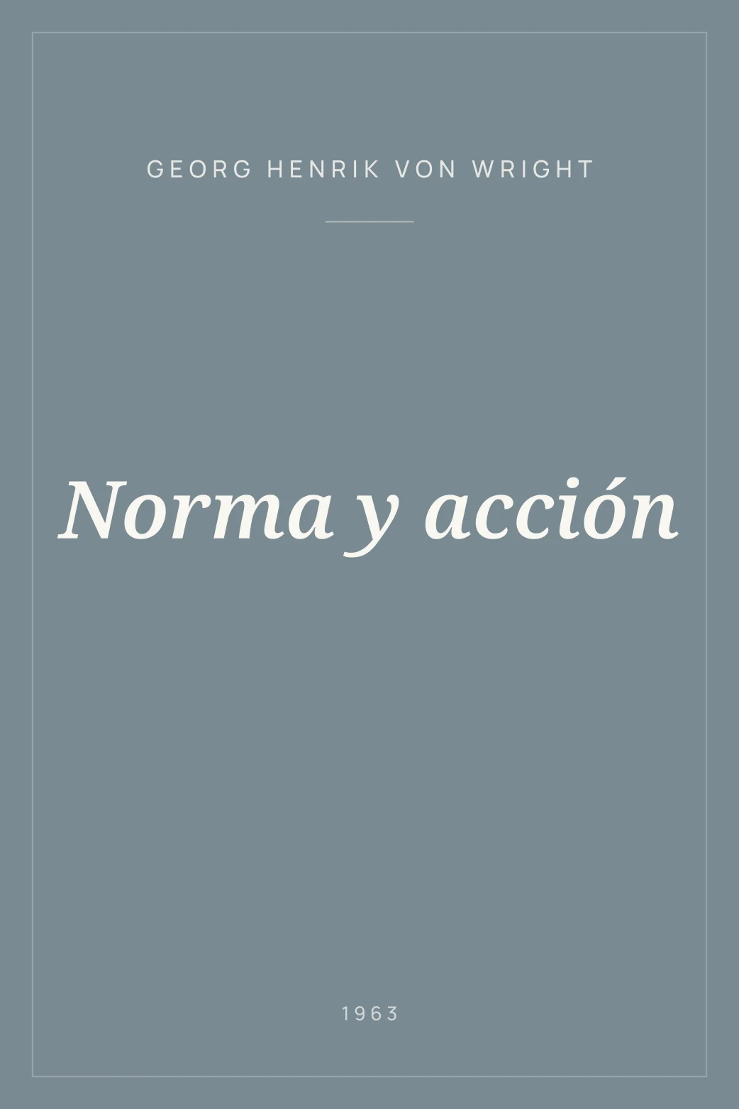 Portada de Norma y acción