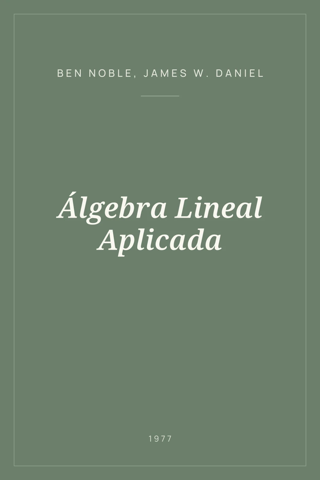 Portada de Álgebra Lineal Aplicada
