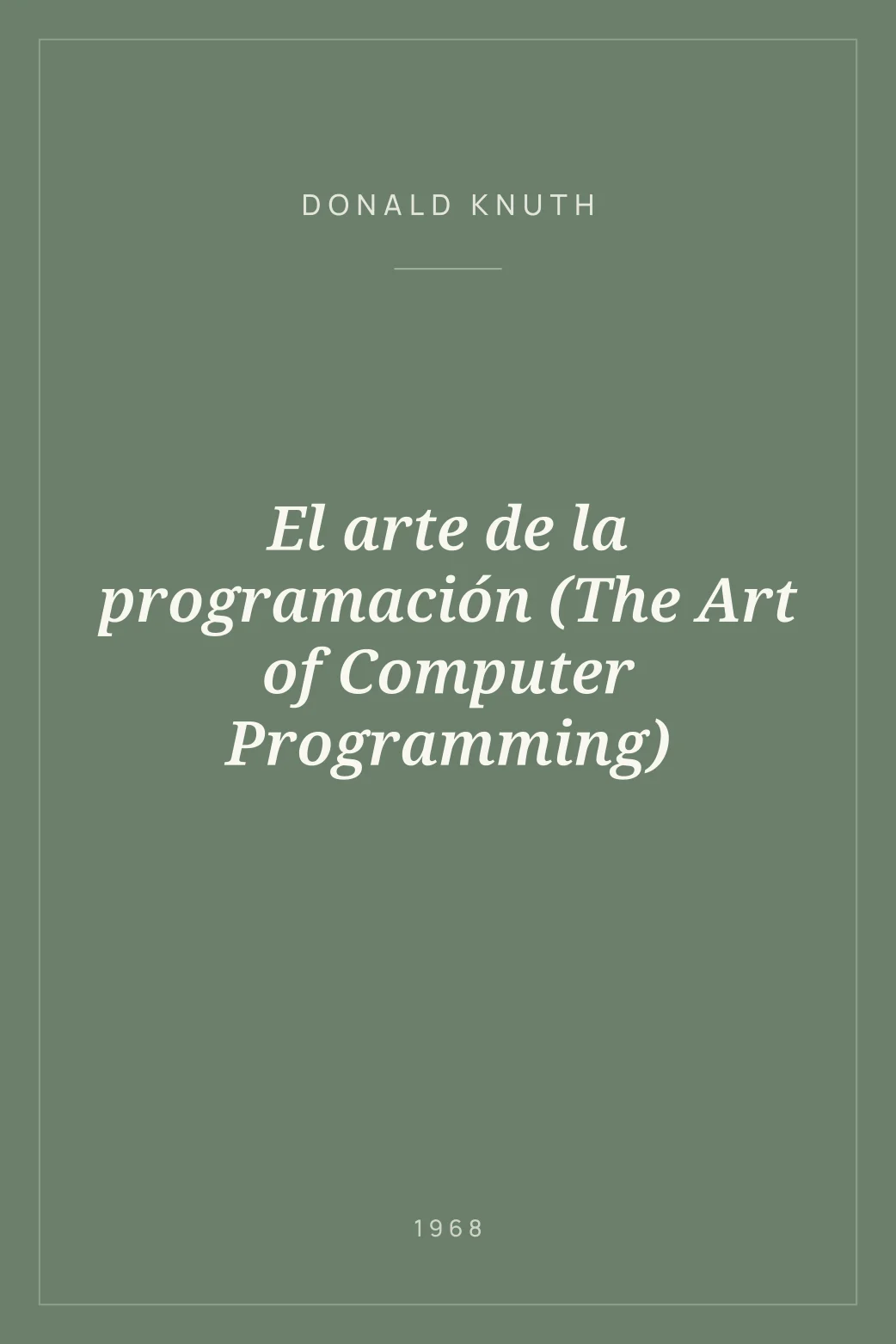 Portada de El arte de la programación (The Art of Computer Programming)