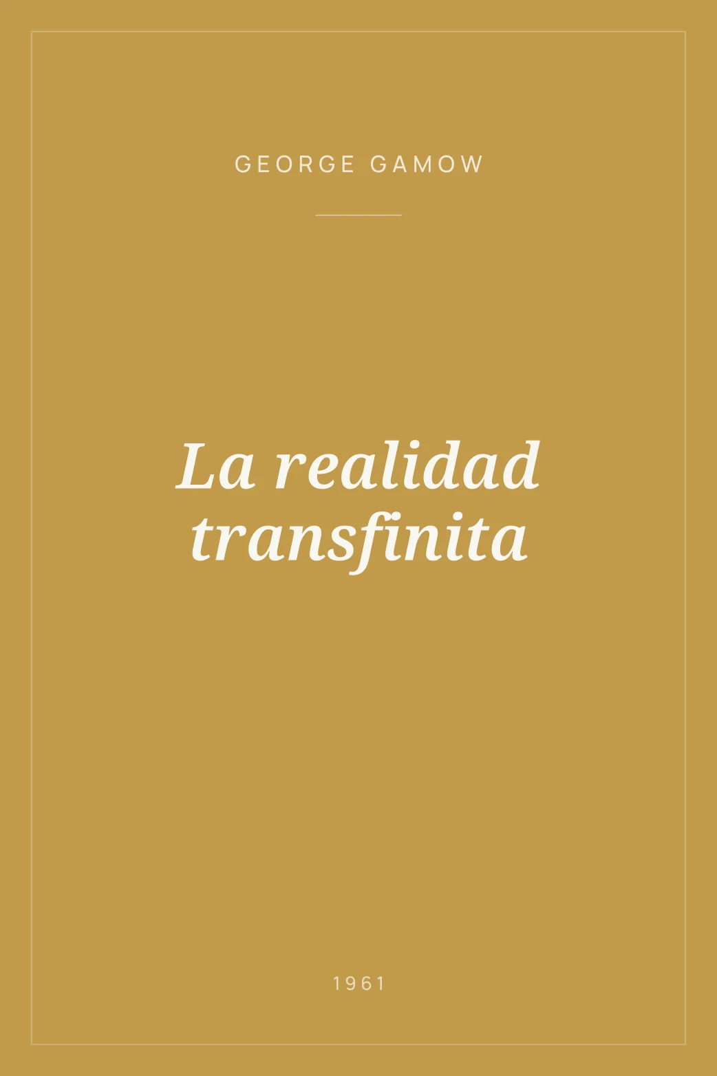 Portada de La realidad transfinita