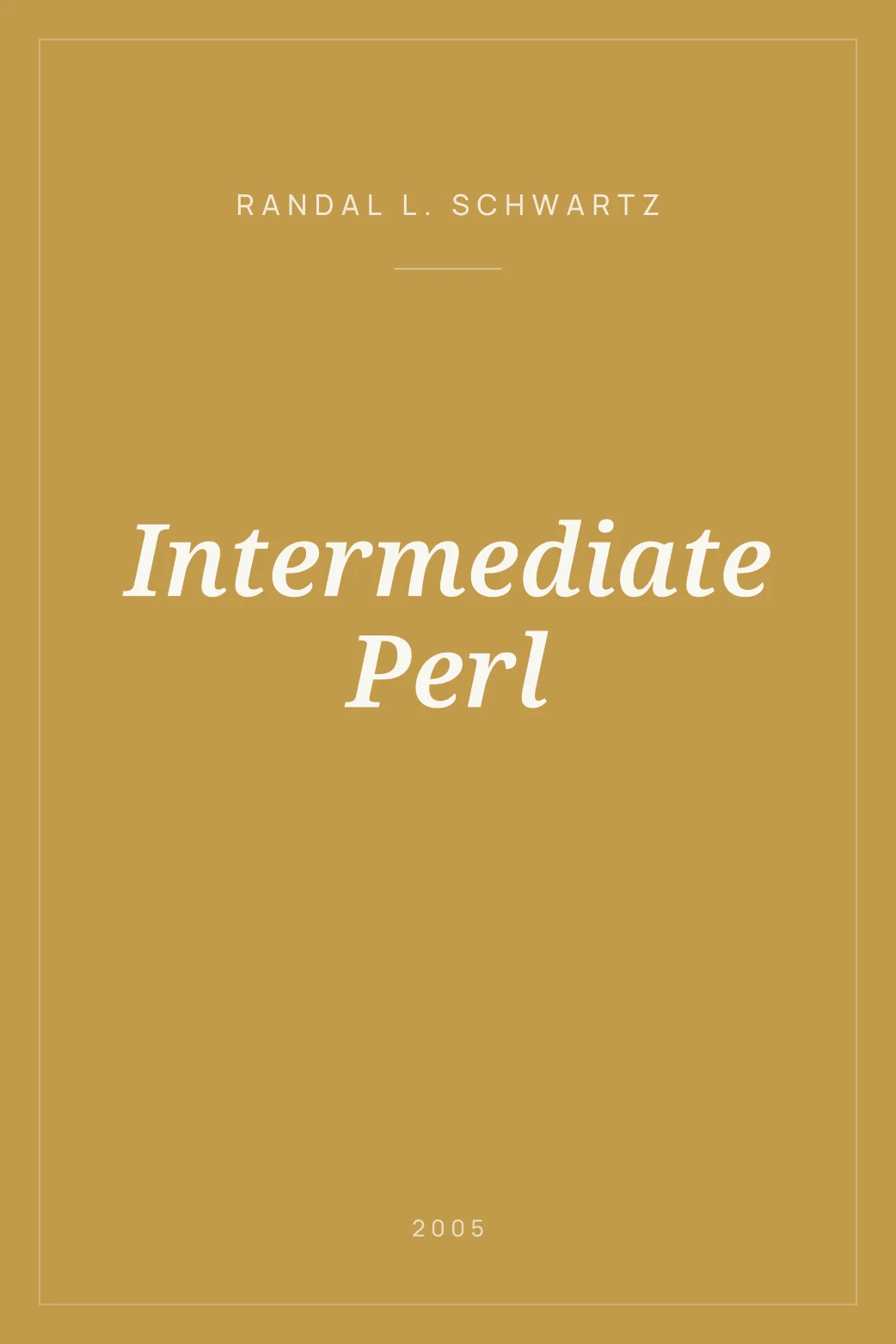 Portada de Intermediate Perl