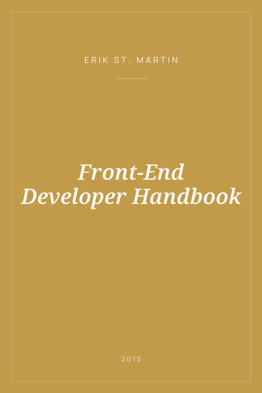 Portada de Front-End Developer Handbook