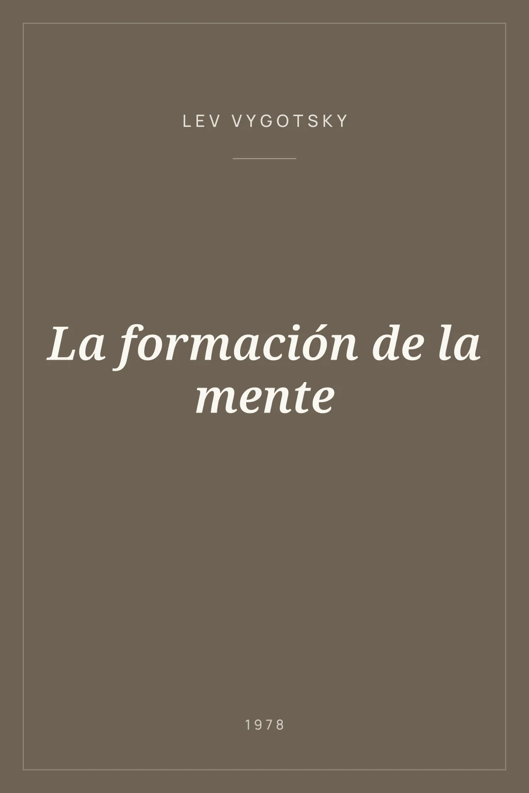Portada de La formación de la mente