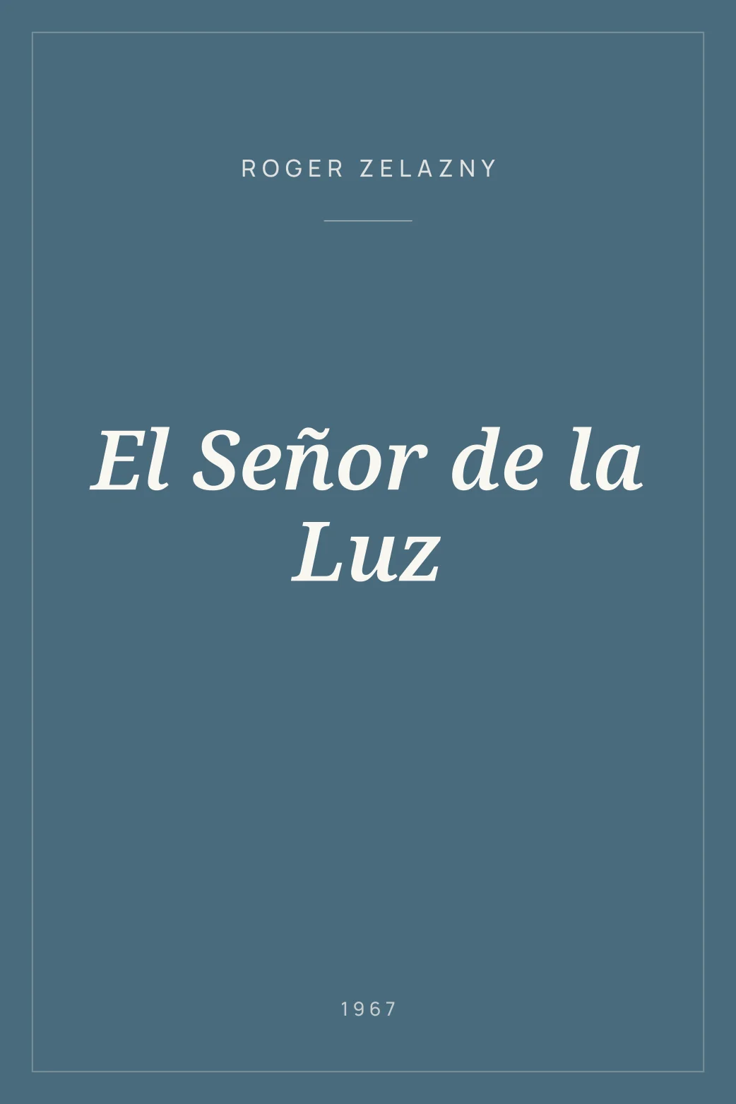 Portada de El Señor de la Luz