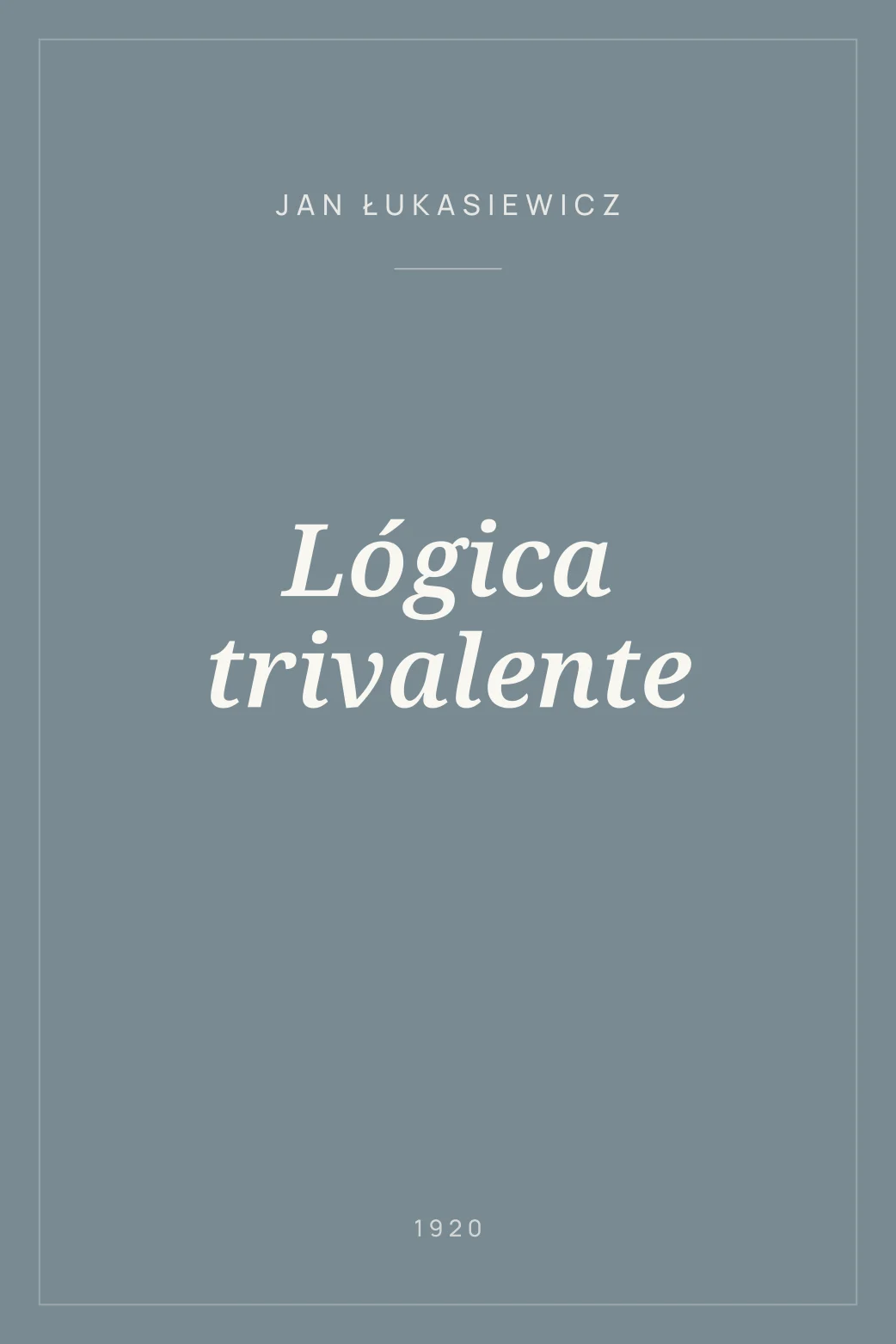 Portada de Lógica trivalente