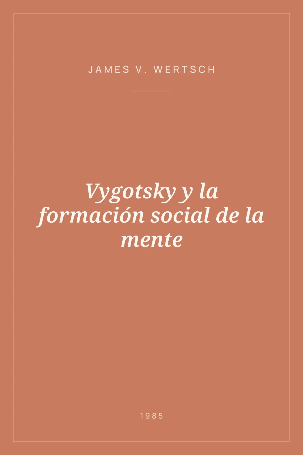 Portada de Vygotsky y la formación social de la mente
