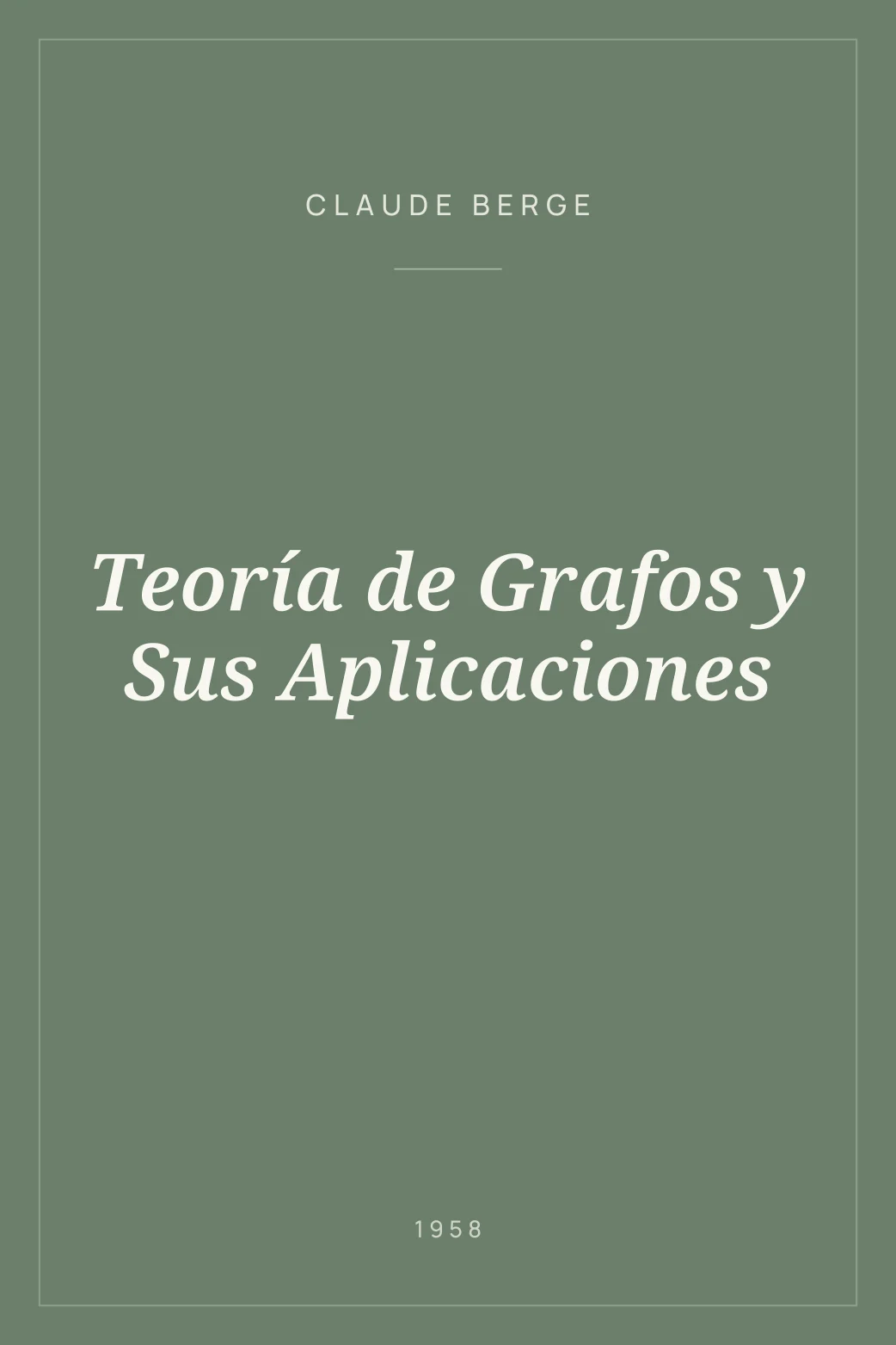Portada de Teoría de Grafos y Sus Aplicaciones