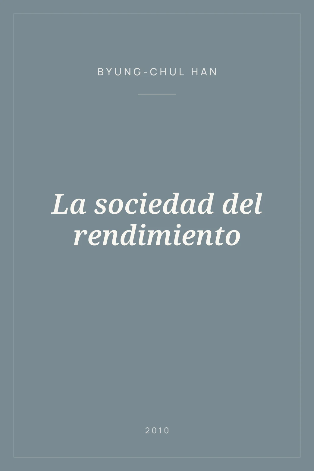 Portada de La sociedad del rendimiento