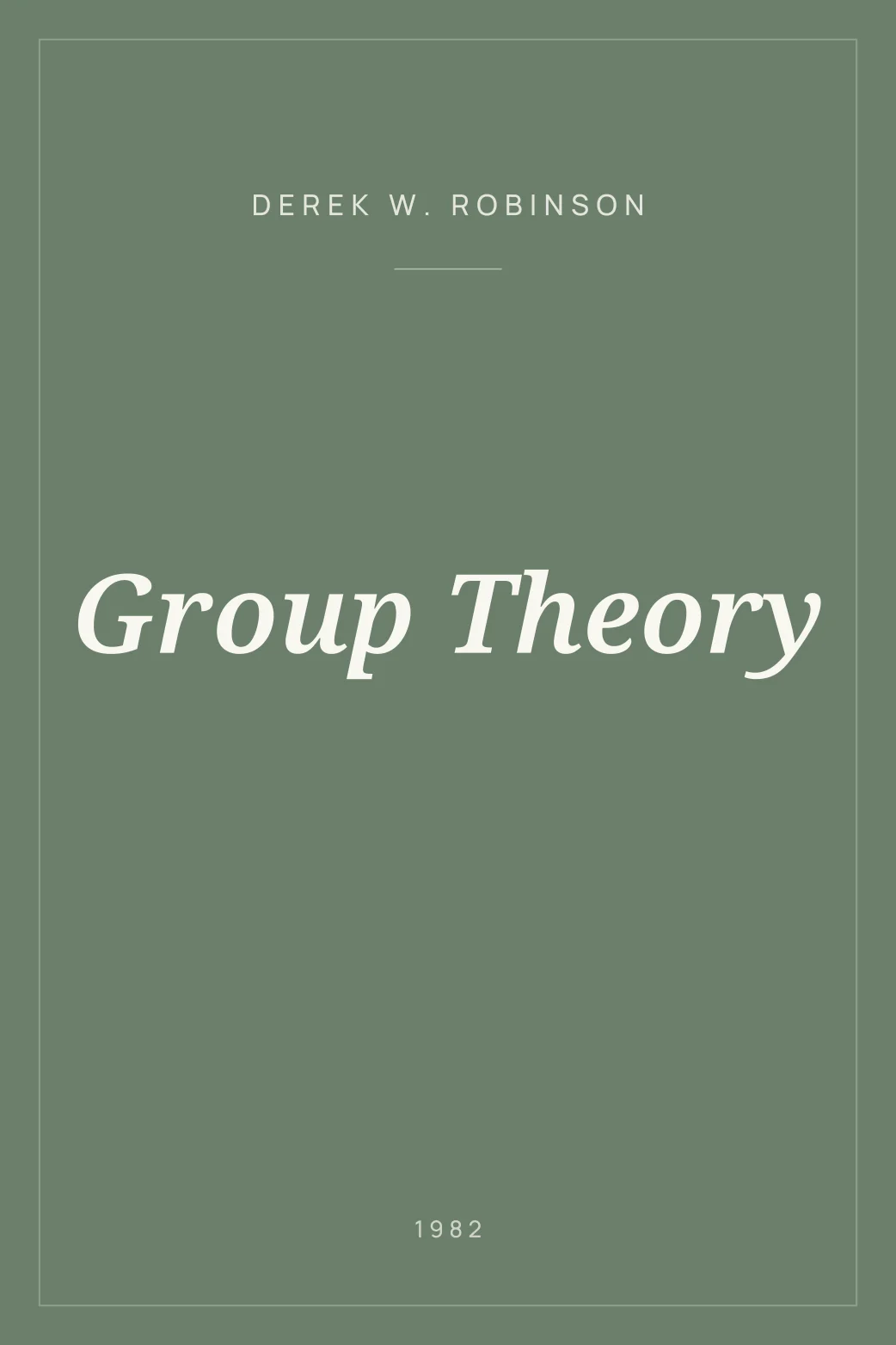 Portada de Group Theory