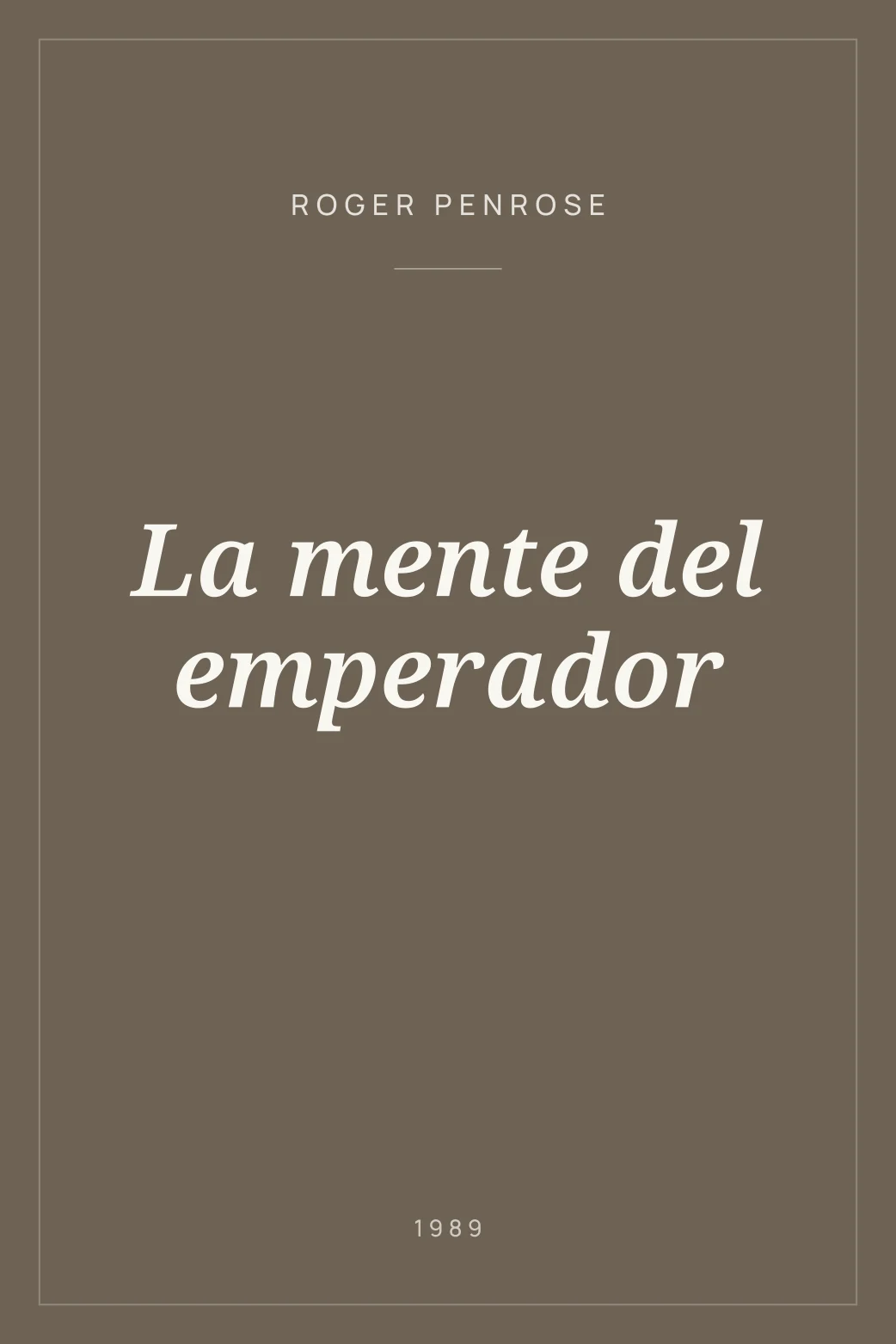 Portada de La mente del emperador