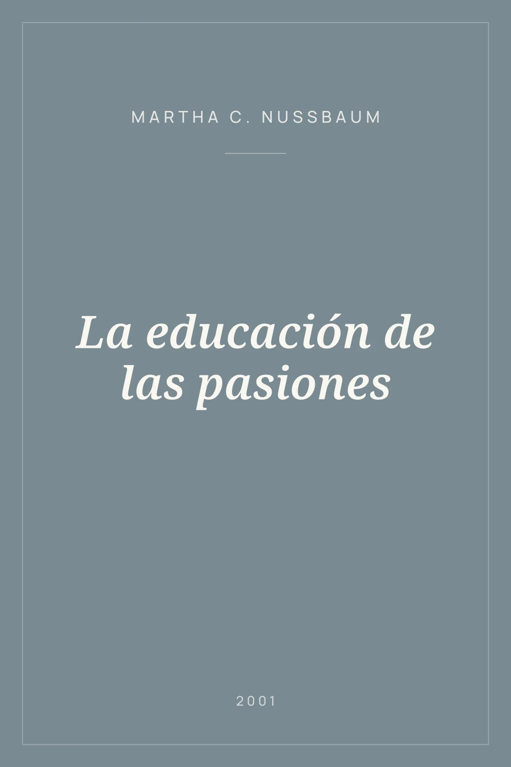 Portada de La educación de las pasiones