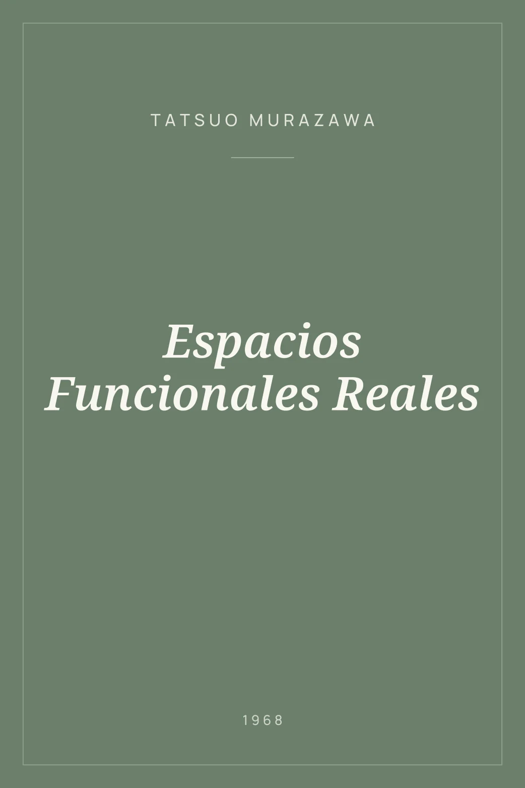 Portada de Espacios Funcionales Reales