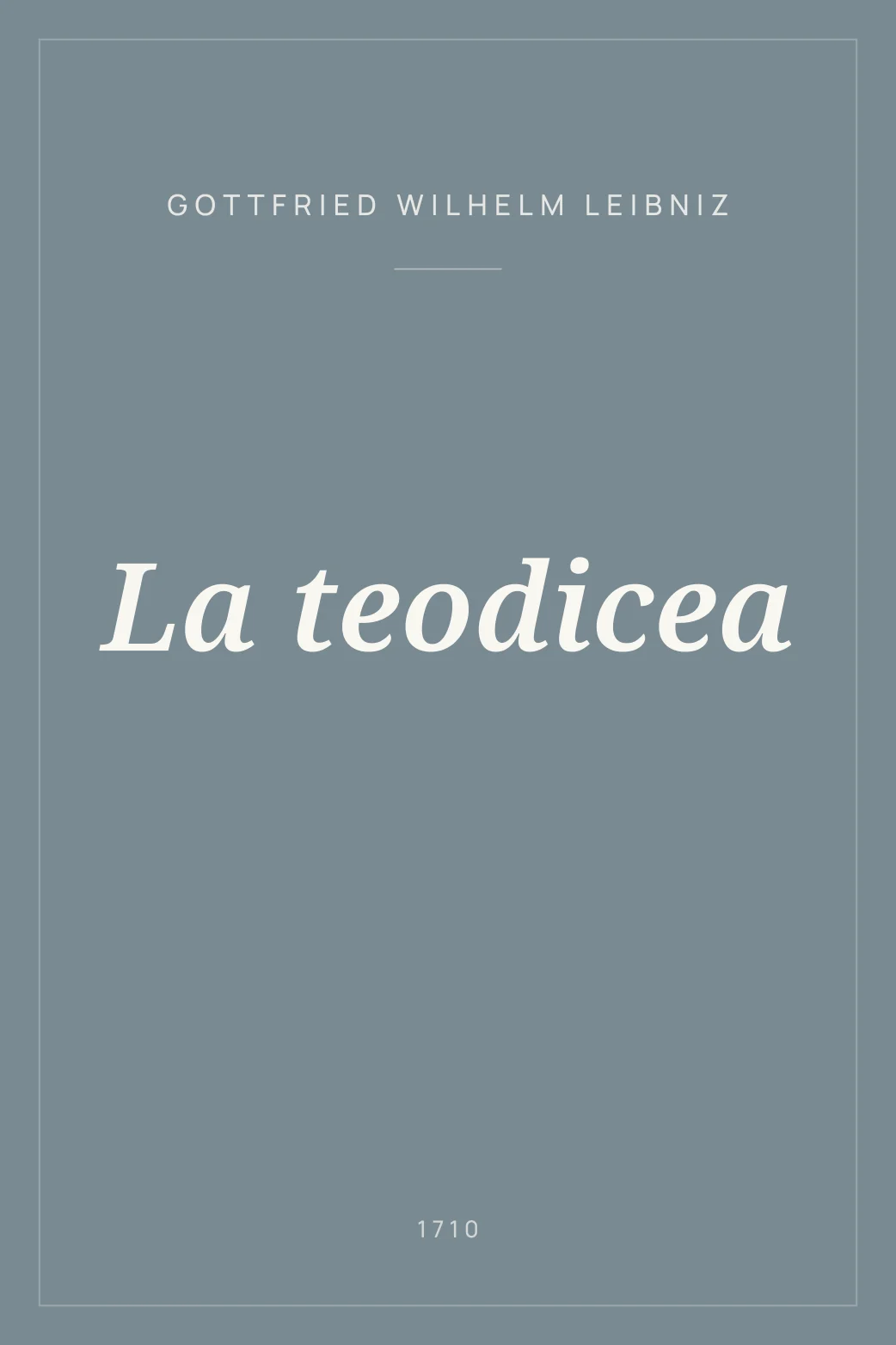Portada de La teodicea