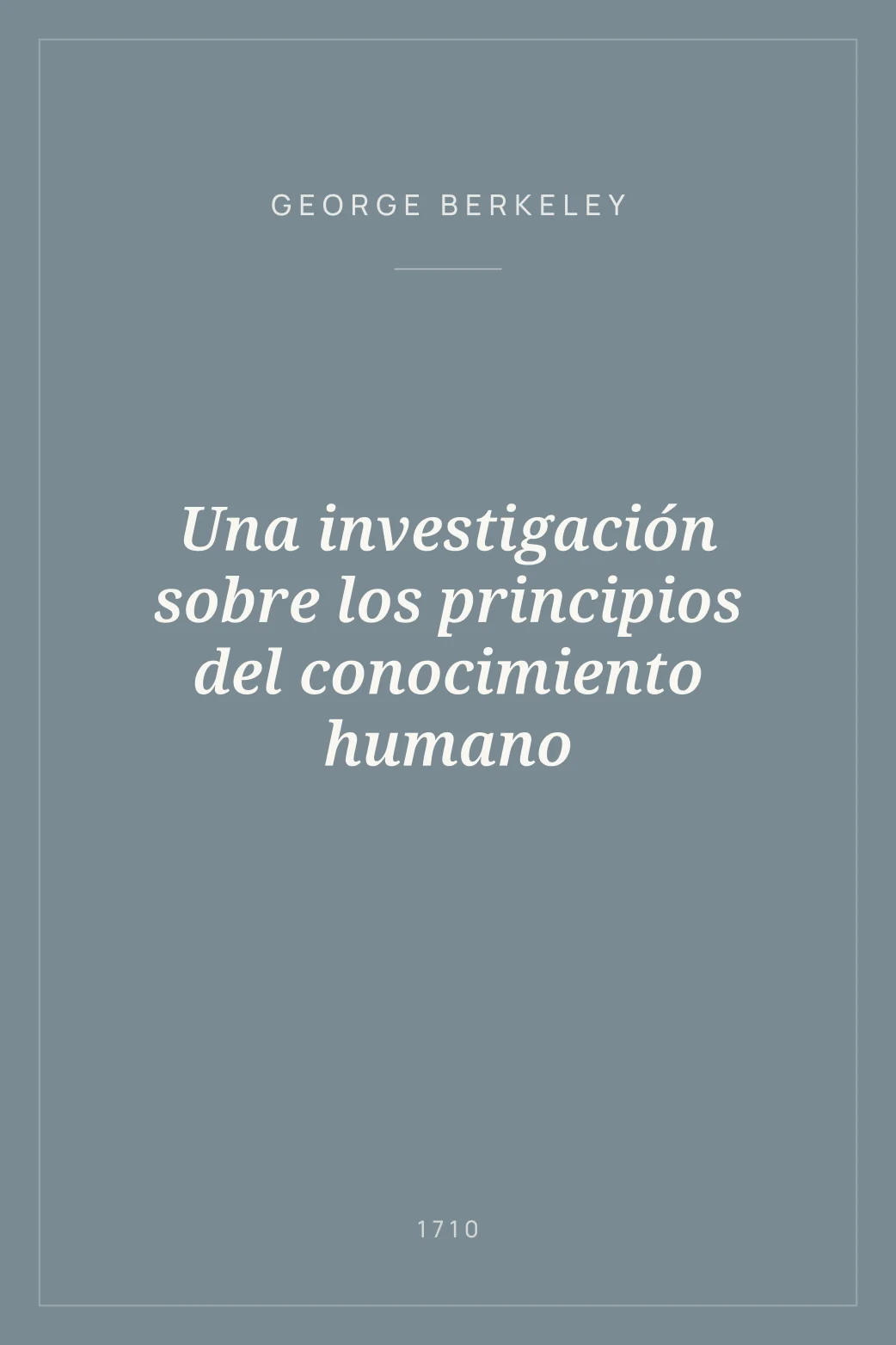 Portada de Una investigación sobre los principios del conocimiento humano