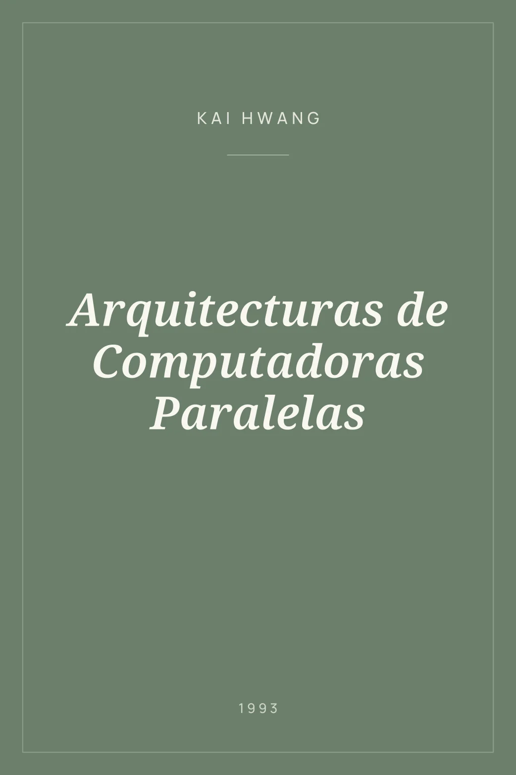 Portada de Arquitecturas de Computadoras Paralelas