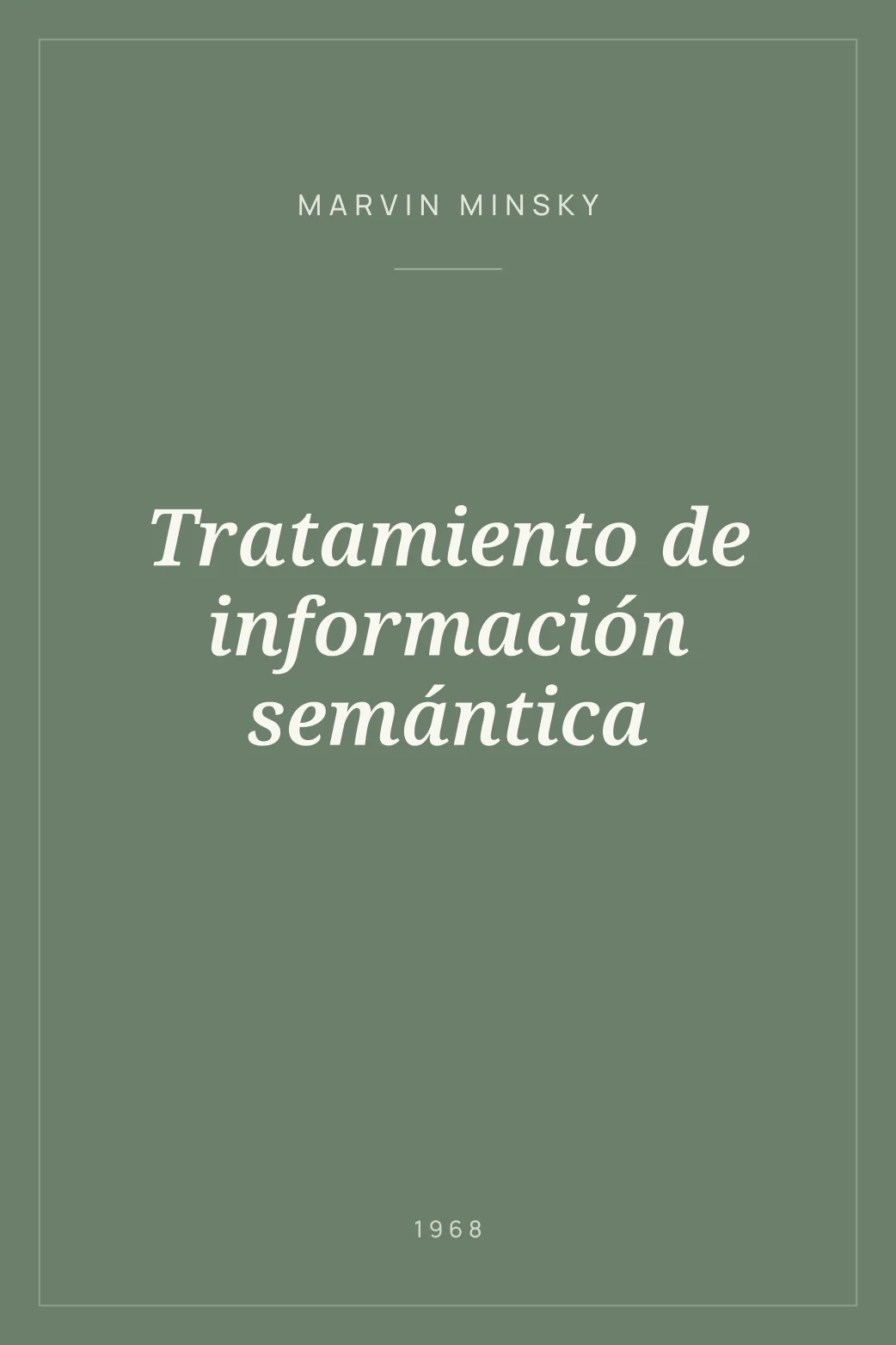 Portada de Tratamiento de información semántica