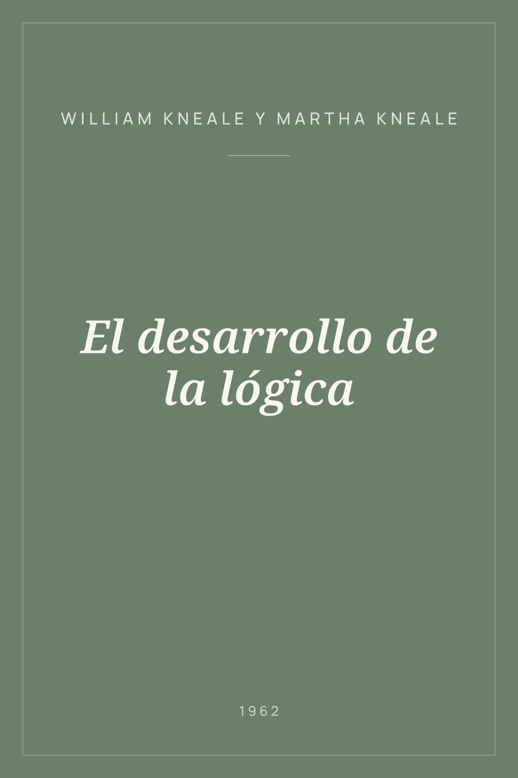 Portada de El desarrollo de la lógica