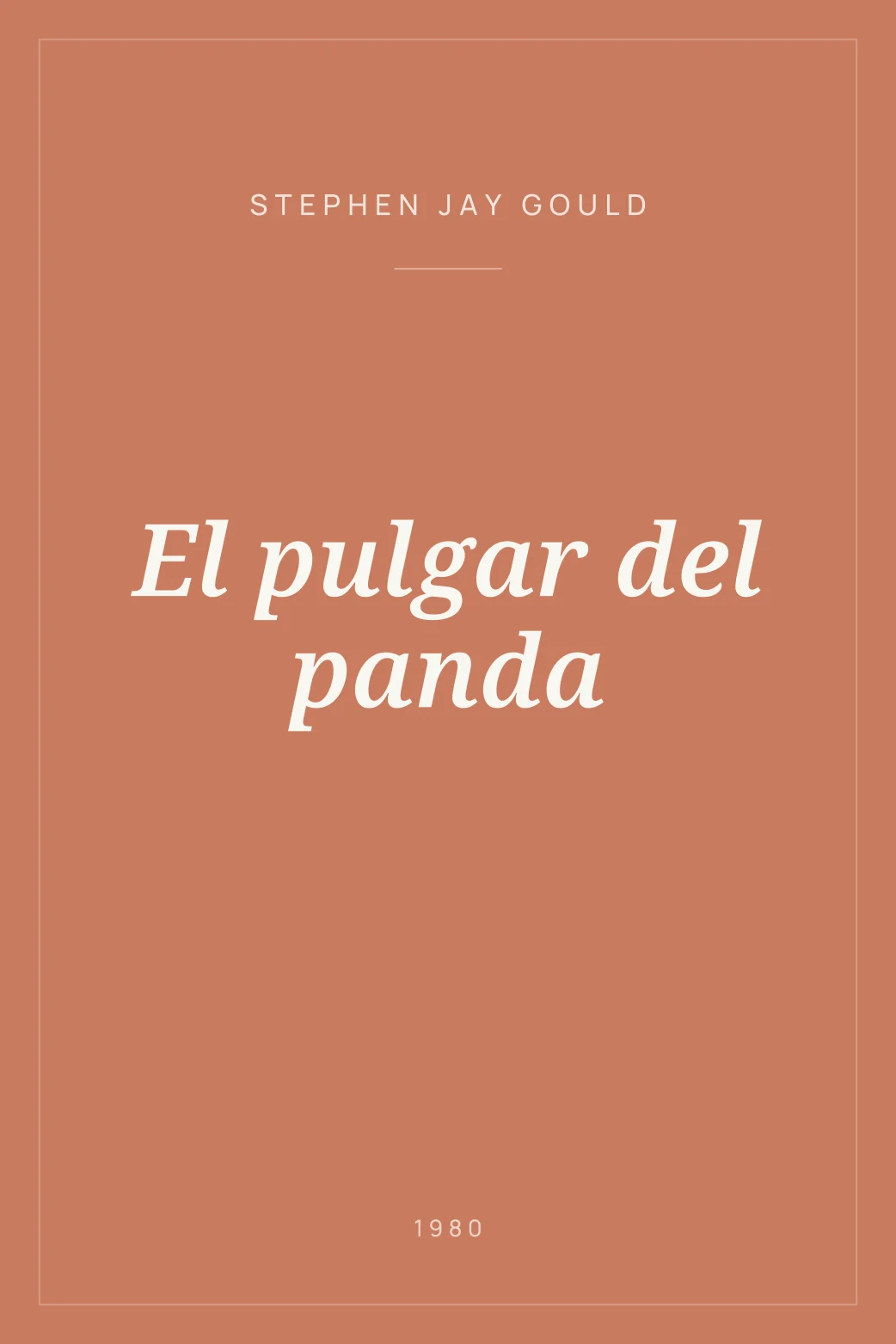 Portada de El pulgar del panda