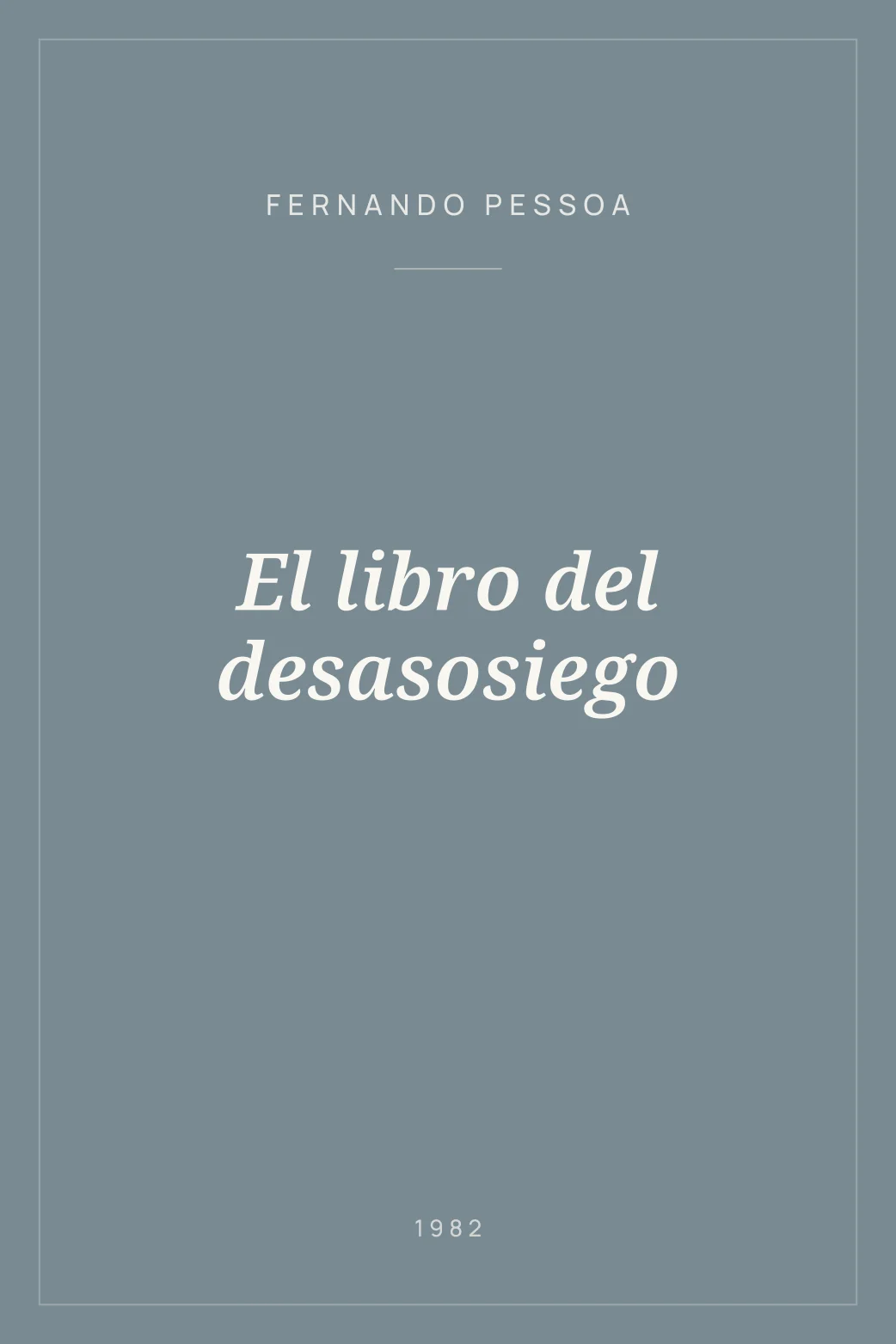 Portada de El libro del desasosiego