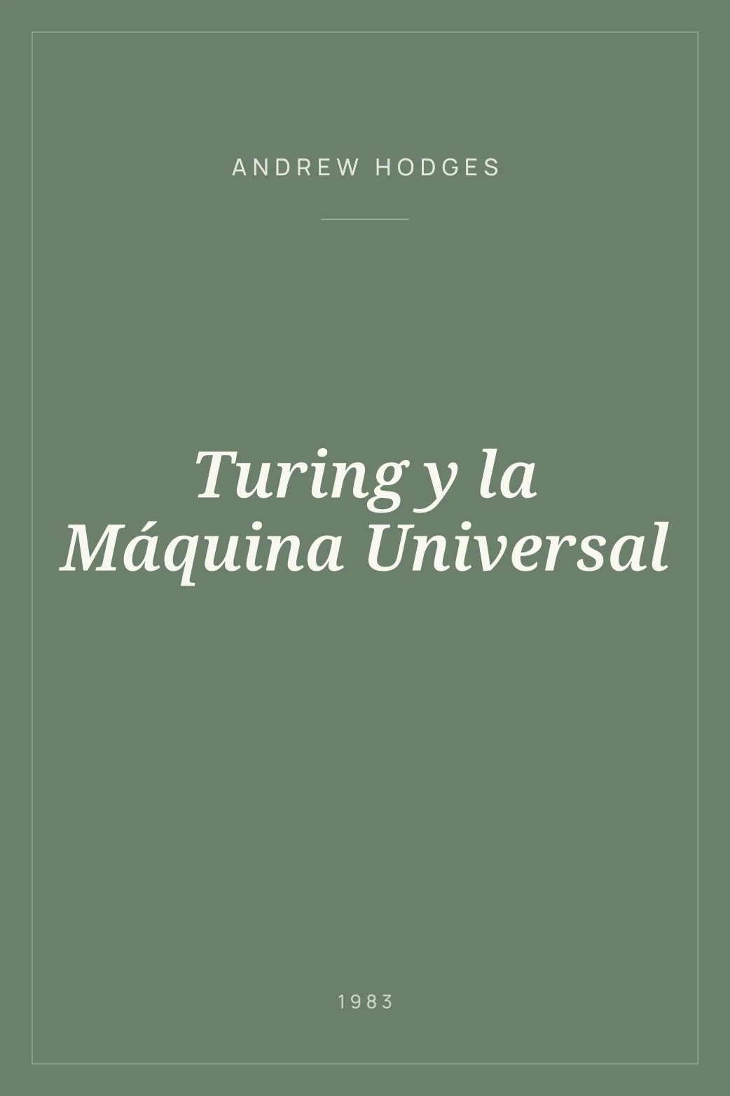 Portada de Turing y la Máquina Universal