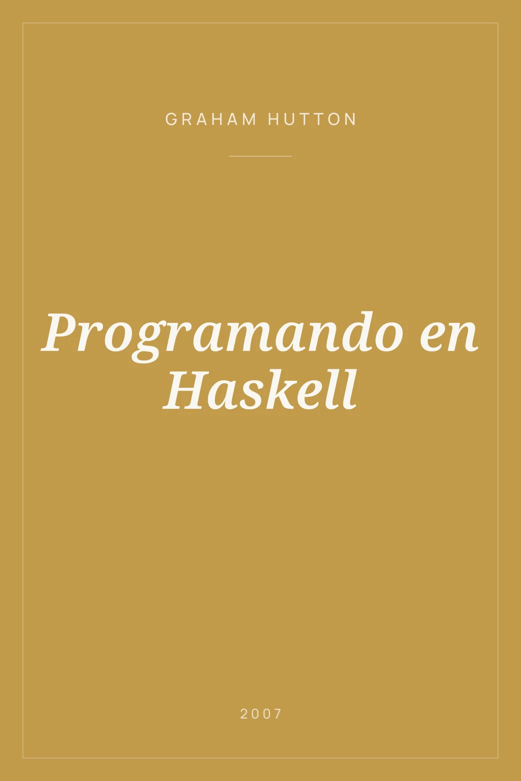 Portada de Programando en Haskell