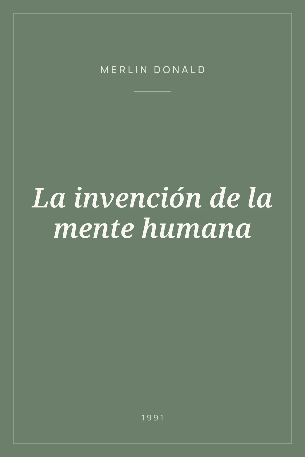 Portada de La invención de la mente humana