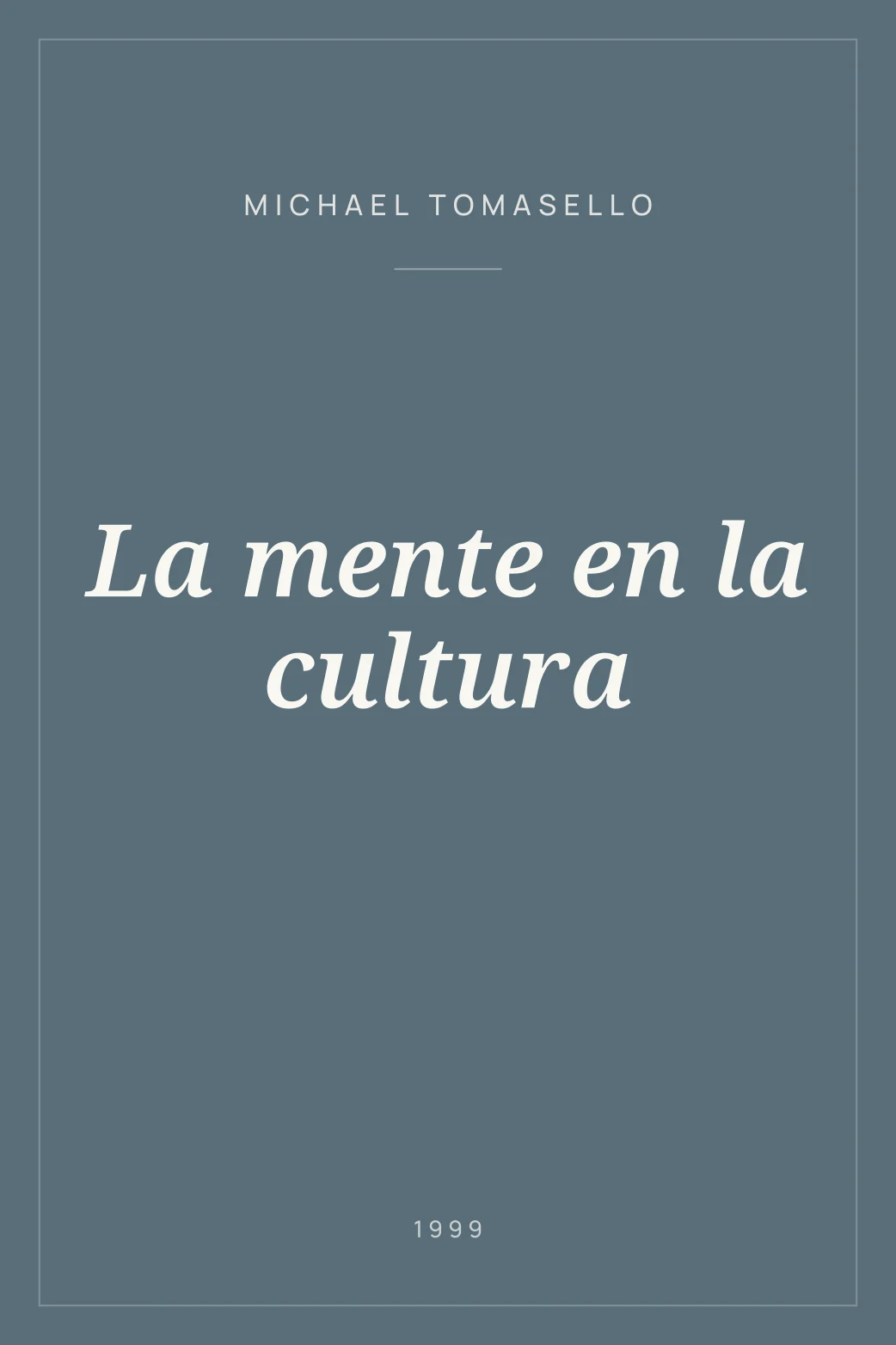 Portada de La mente en la cultura