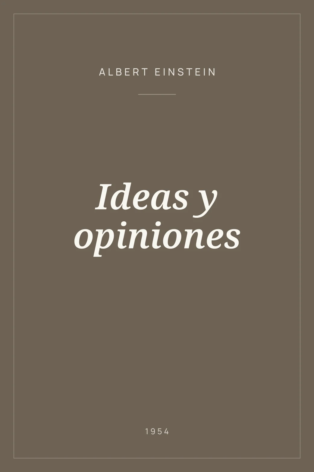 Portada de Ideas y opiniones