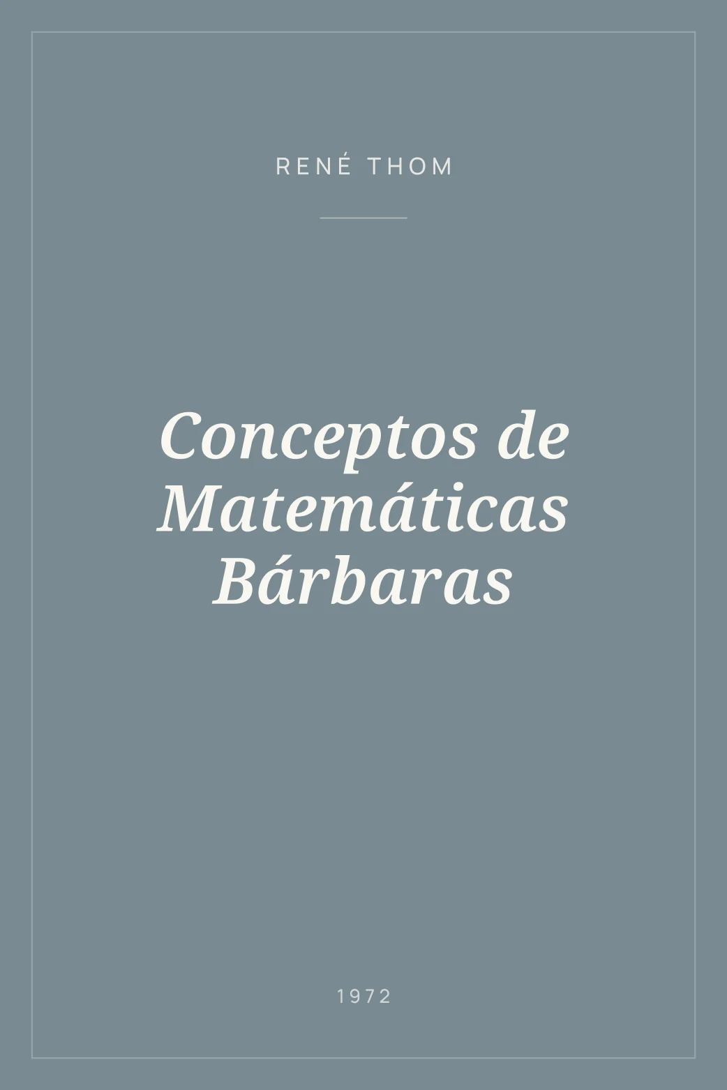 Portada de Conceptos de Matemáticas Bárbaras