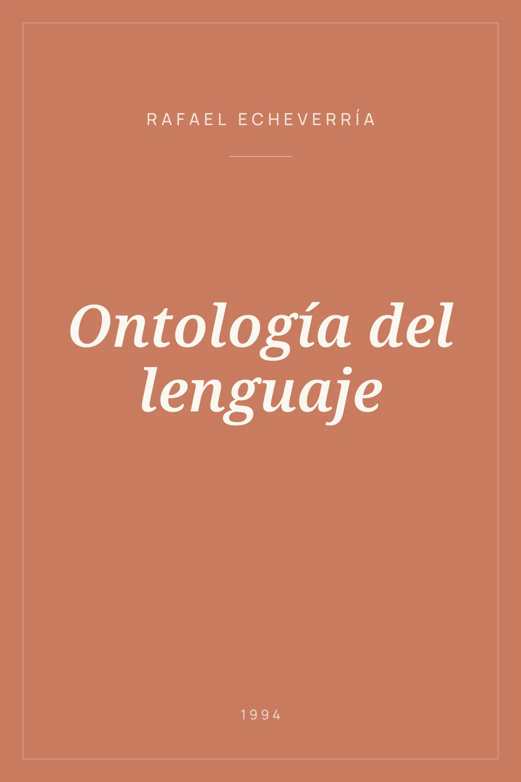 Portada de Ontología del lenguaje