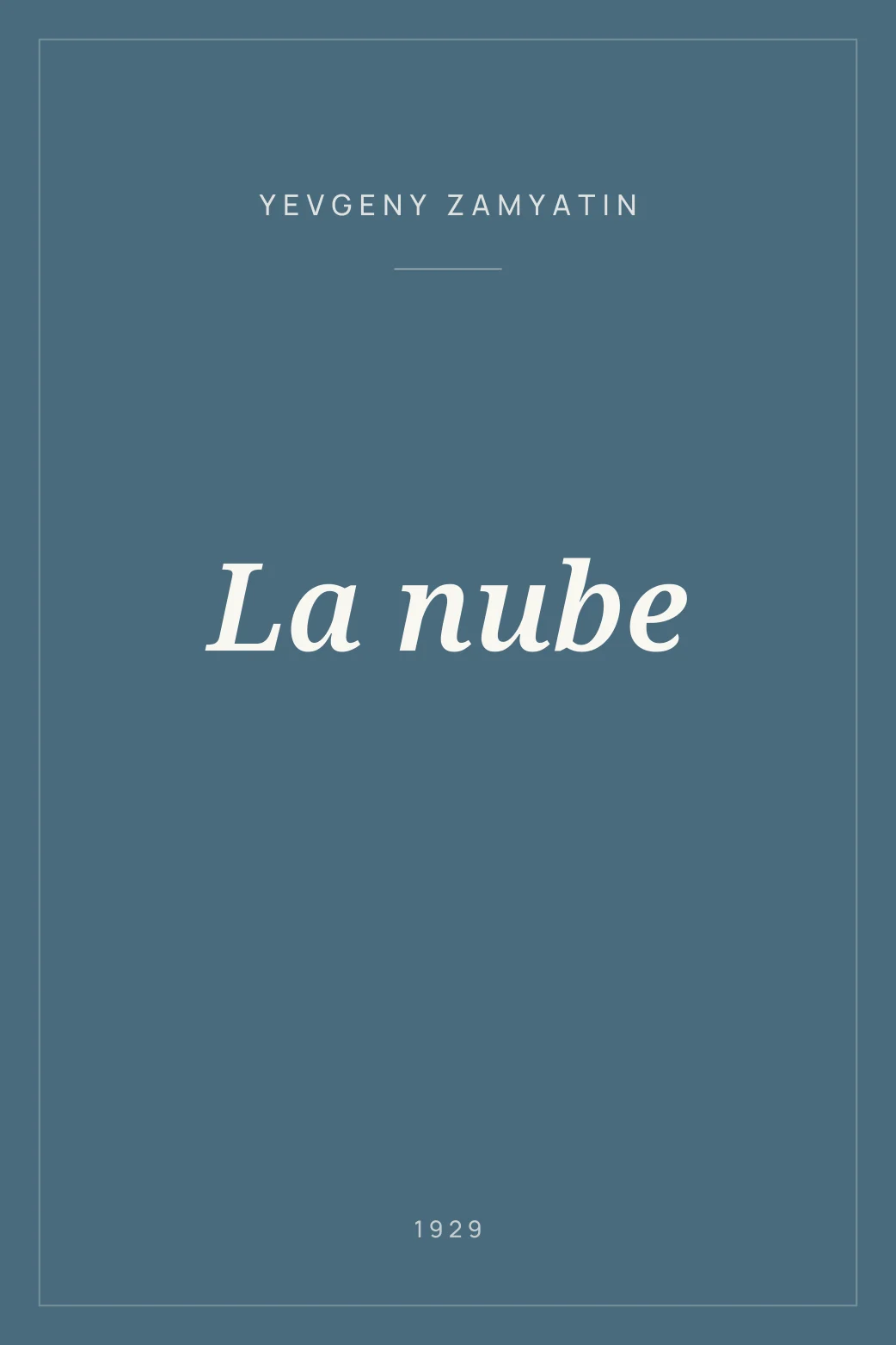Portada de La nube