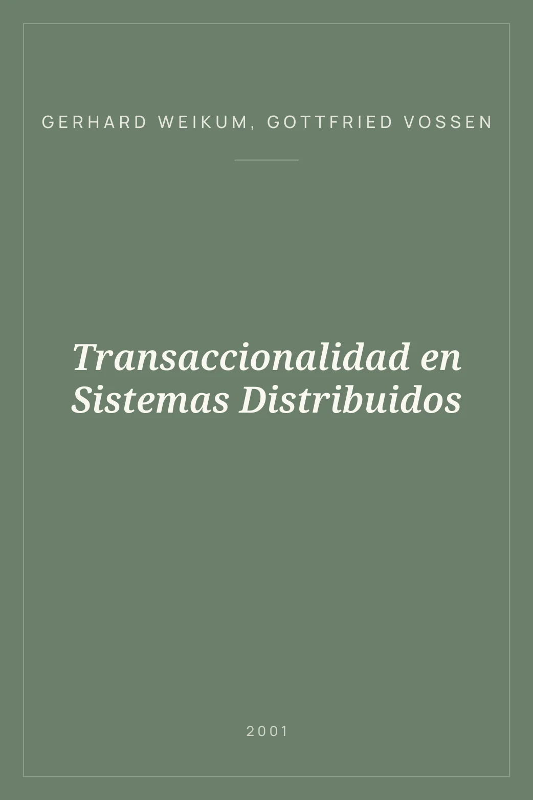 Portada de Transaccionalidad en Sistemas Distribuidos