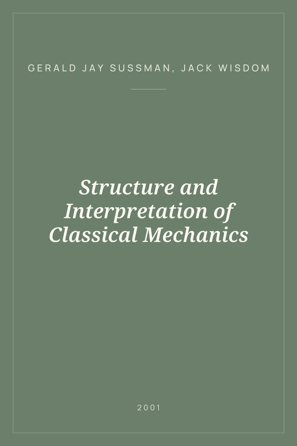 Portada de Structure and Interpretation of Classical Mechanics