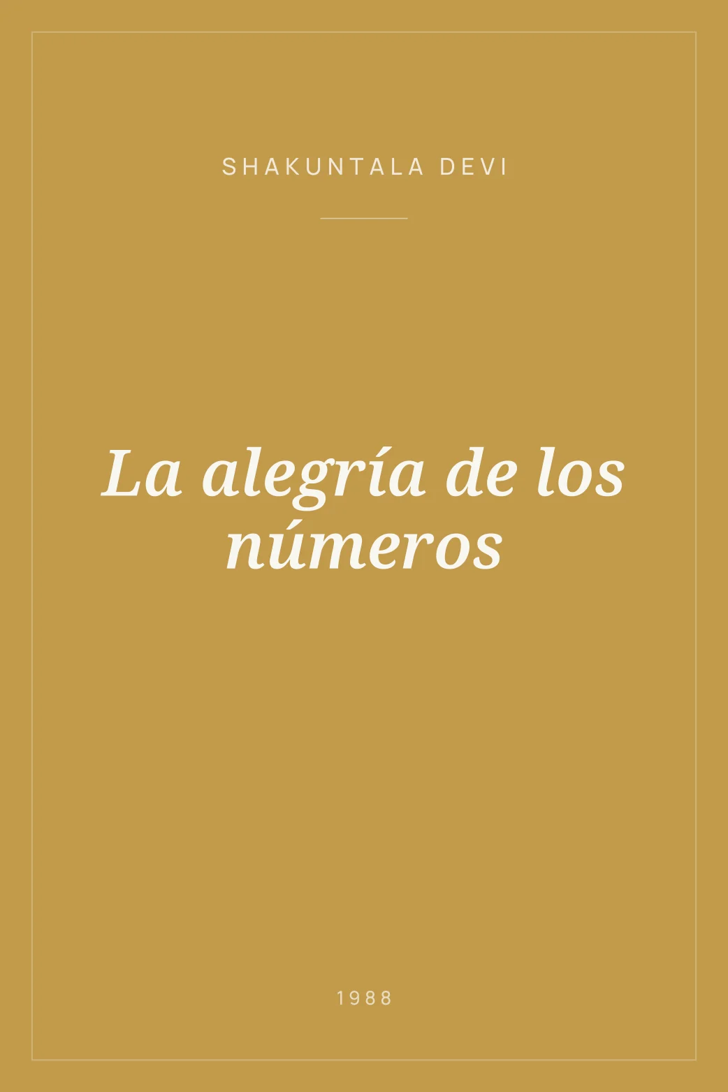 Portada de La alegría de los números