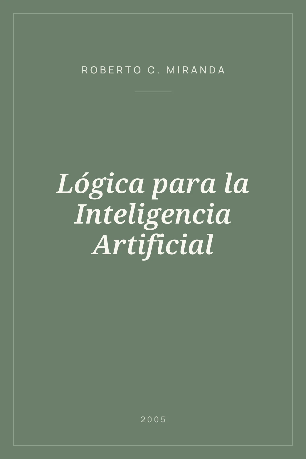 Portada de Lógica para la Inteligencia Artificial