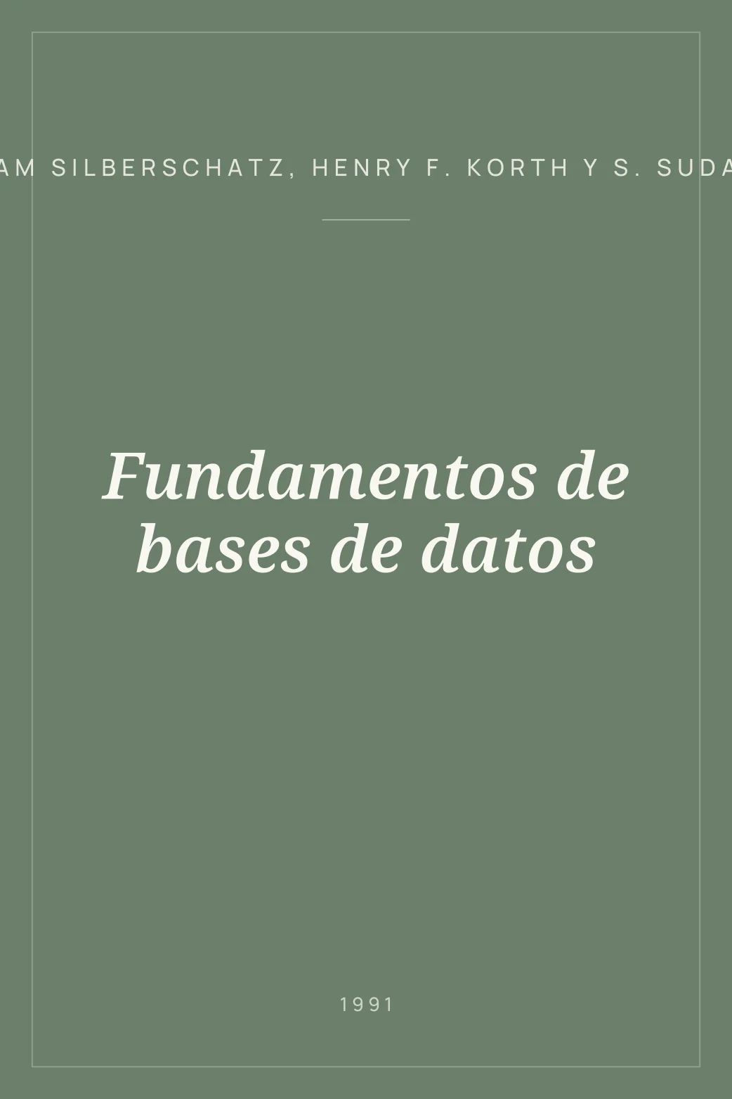 Portada de Fundamentos de bases de datos