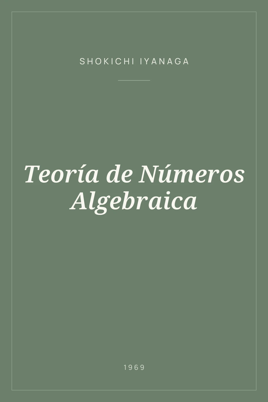 Portada de Teoría de Números Algebraica