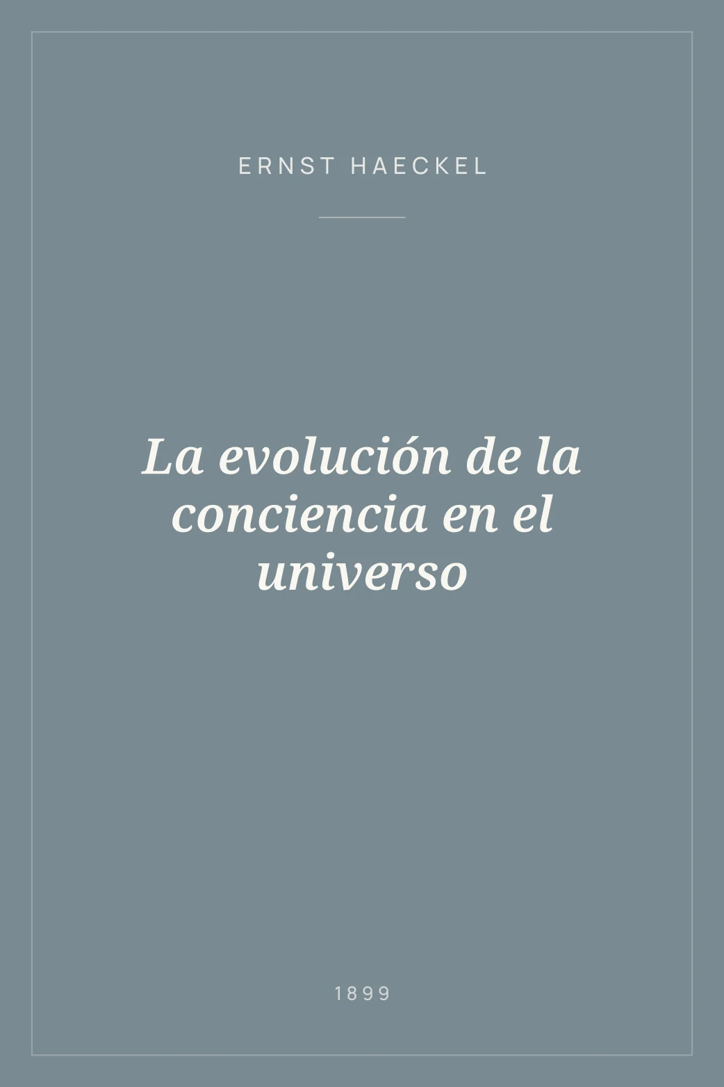 Portada de La evolución de la conciencia en el universo