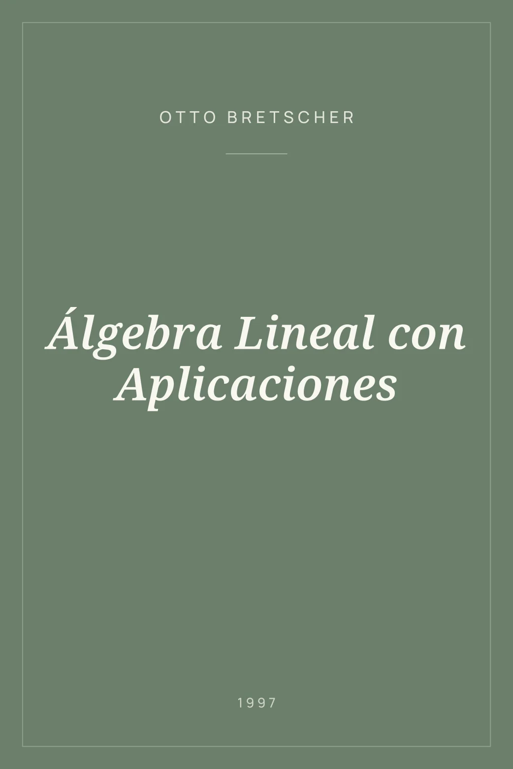 Portada de Álgebra Lineal con Aplicaciones