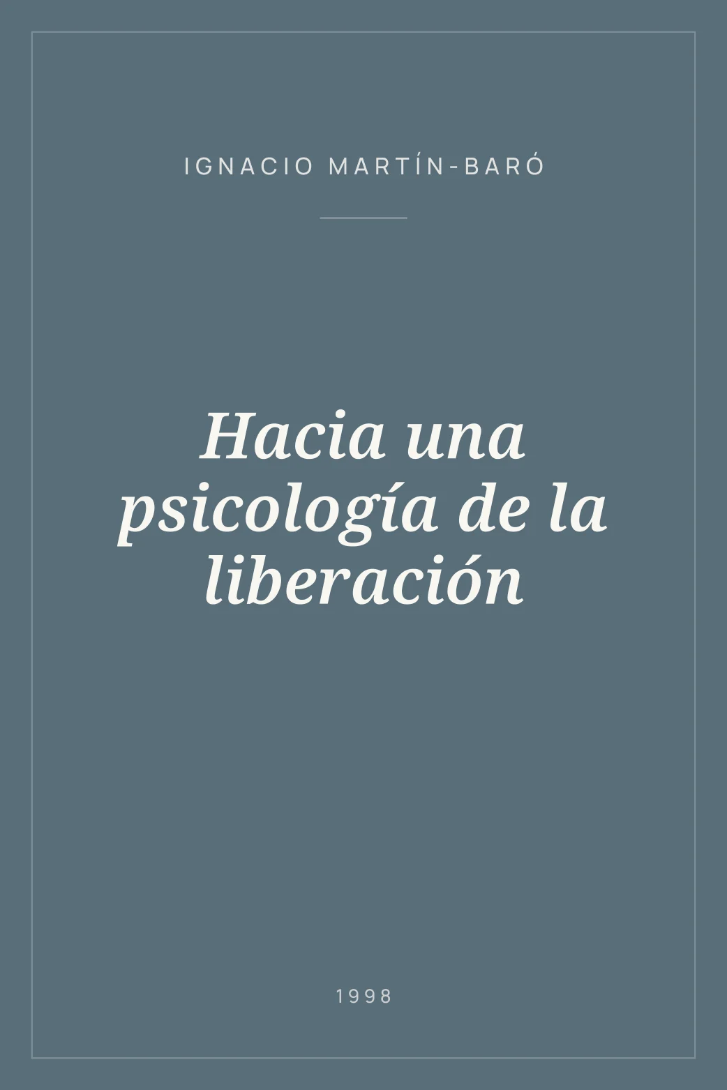 Portada de Hacia una psicología de la liberación