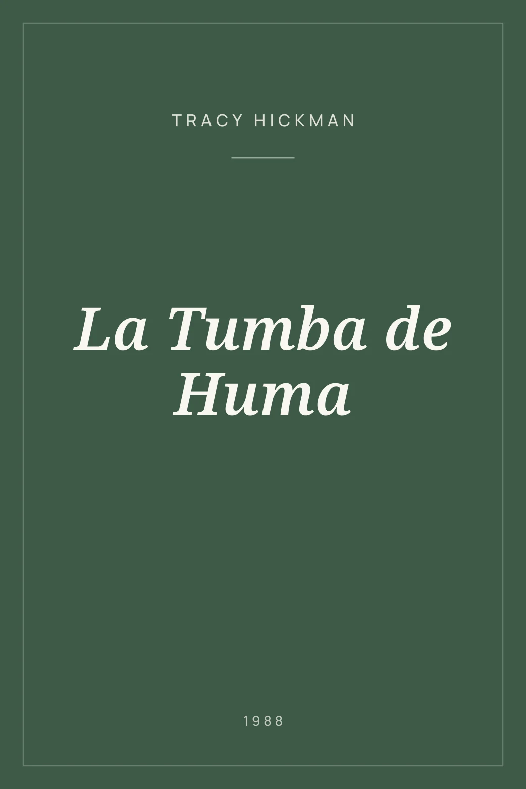 Portada de La Tumba de Huma