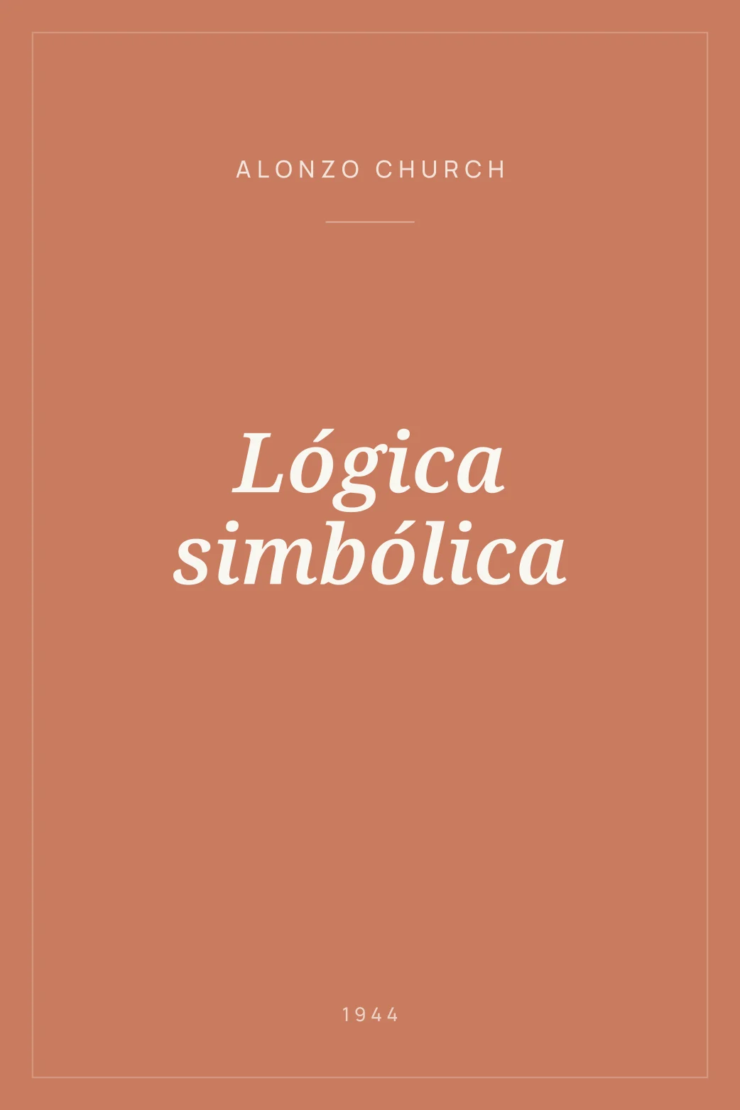 Portada de Lógica simbólica