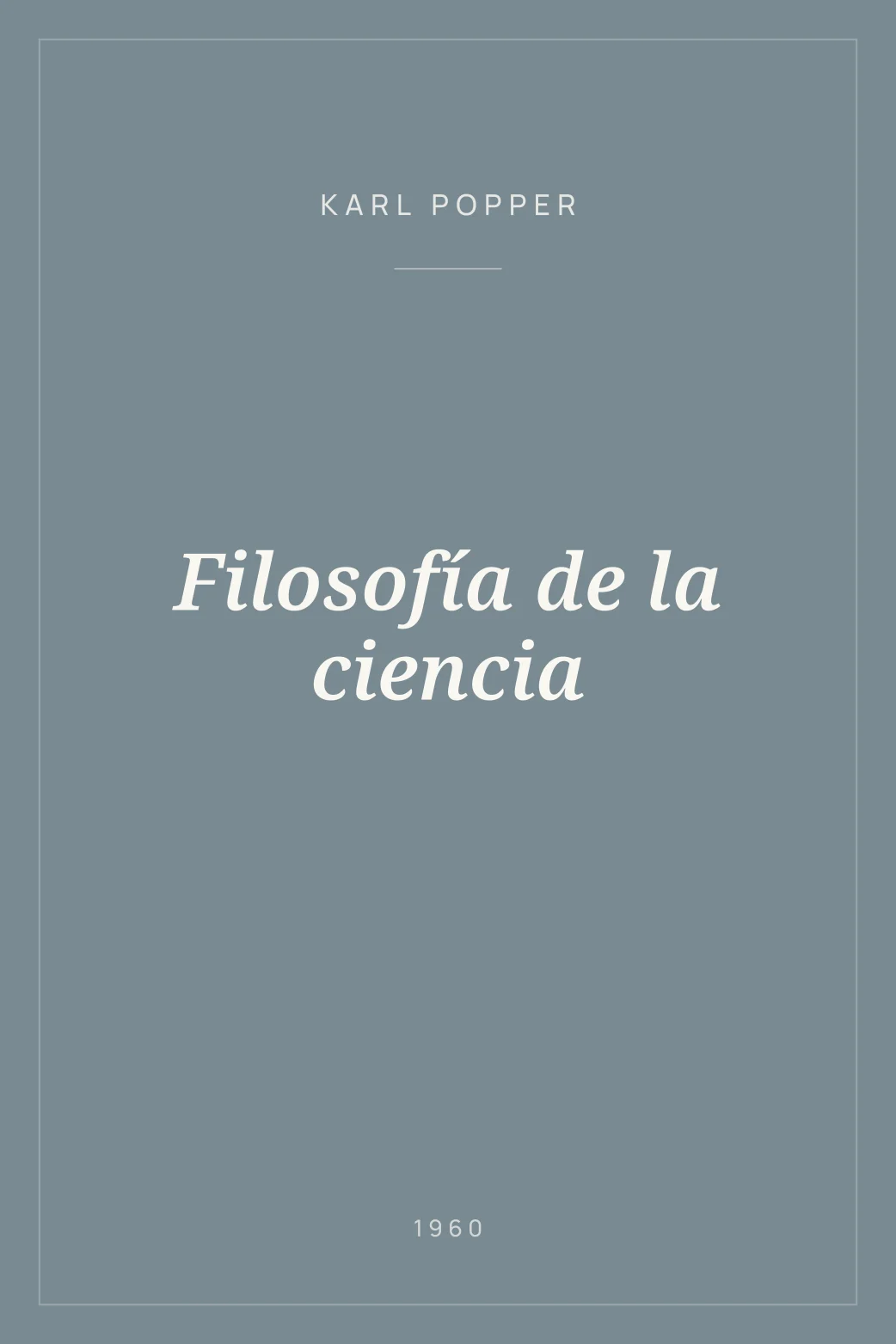 Portada de Filosofía de la ciencia