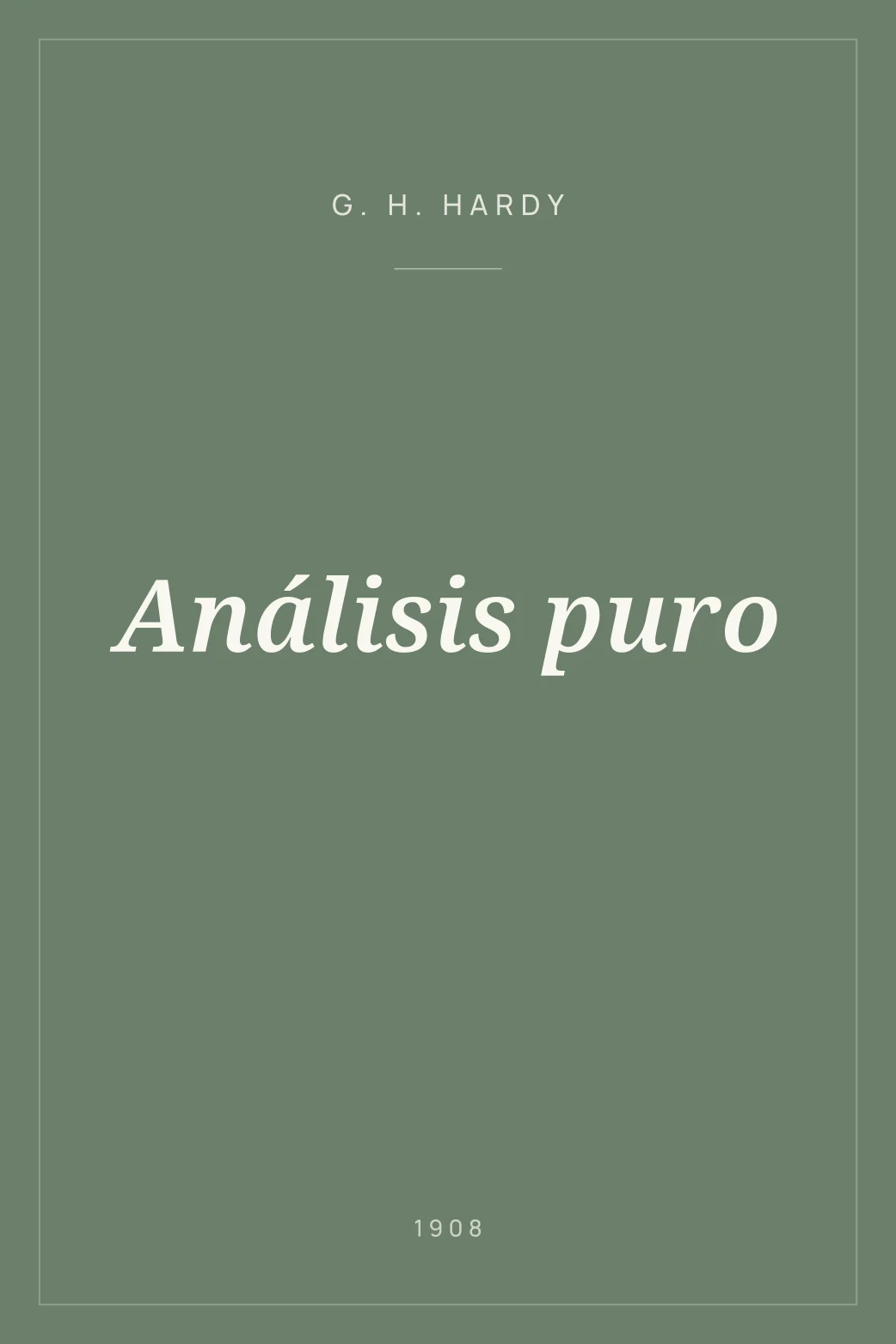 Portada de Análisis puro