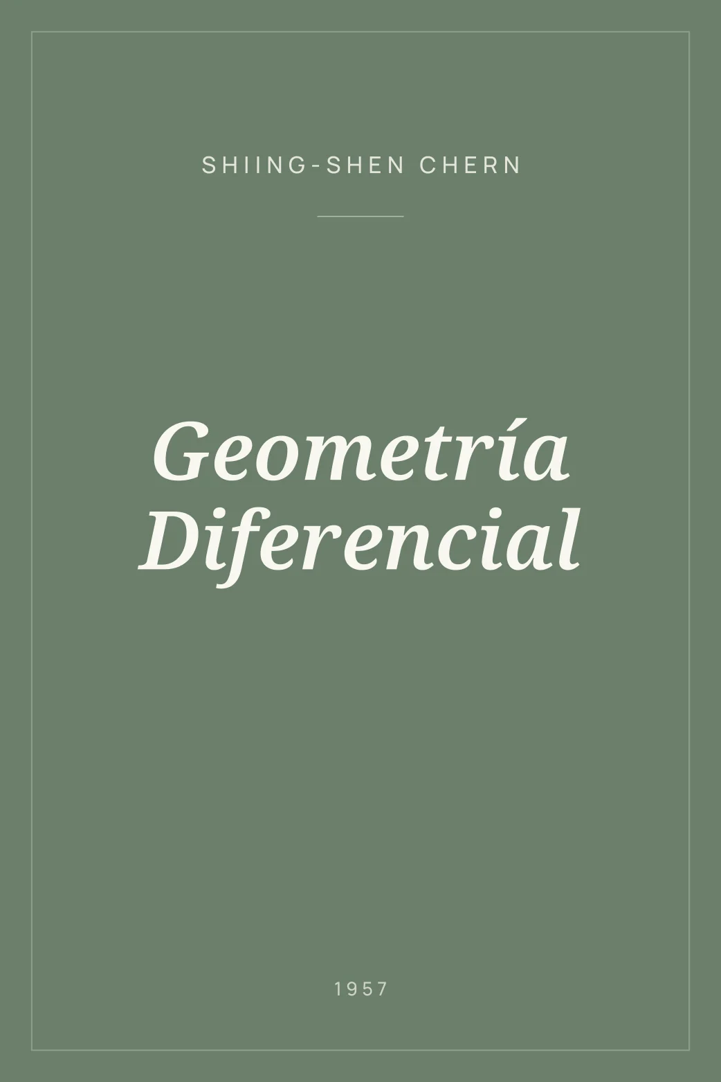 Portada de Geometría Diferencial