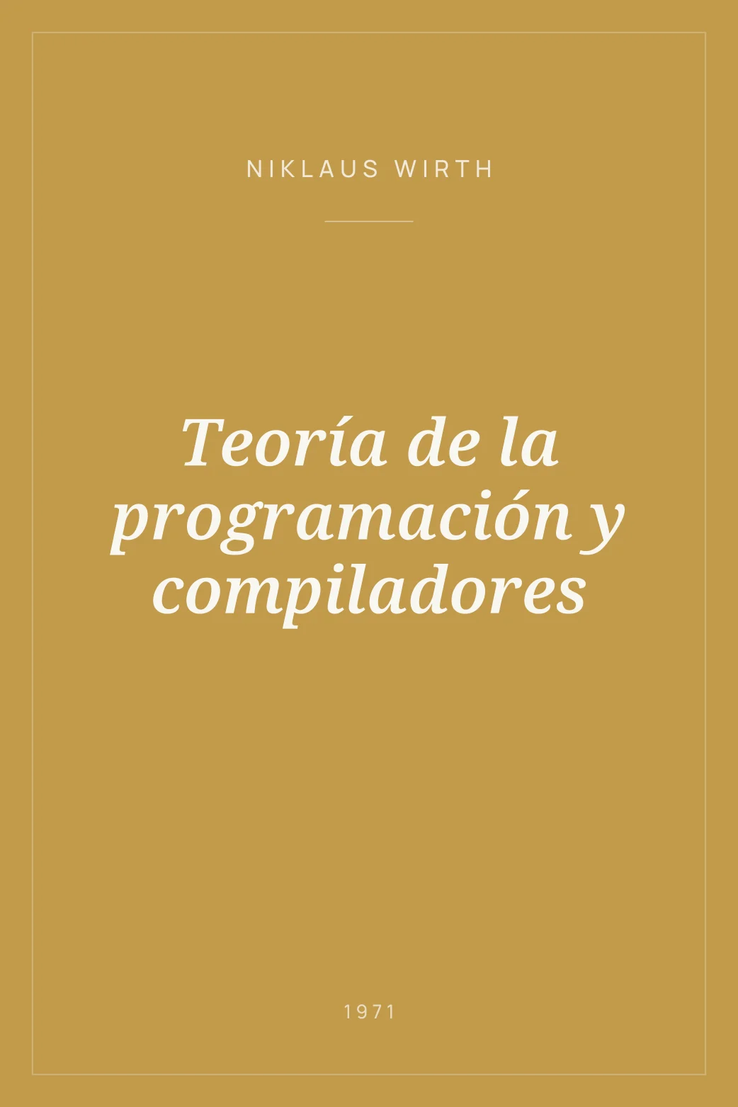 Portada de Teoría de la programación y compiladores