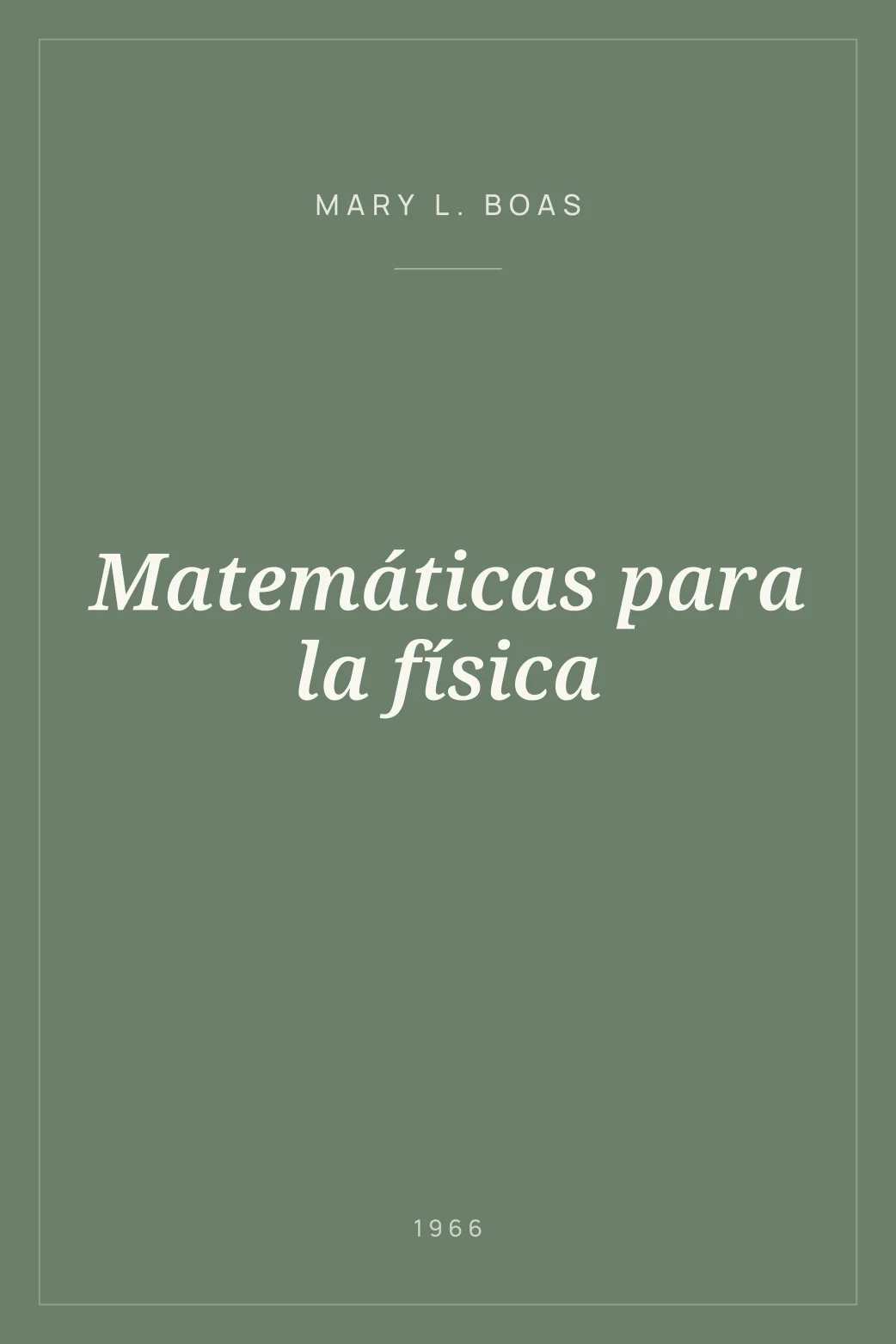 Portada de Matemáticas para la física